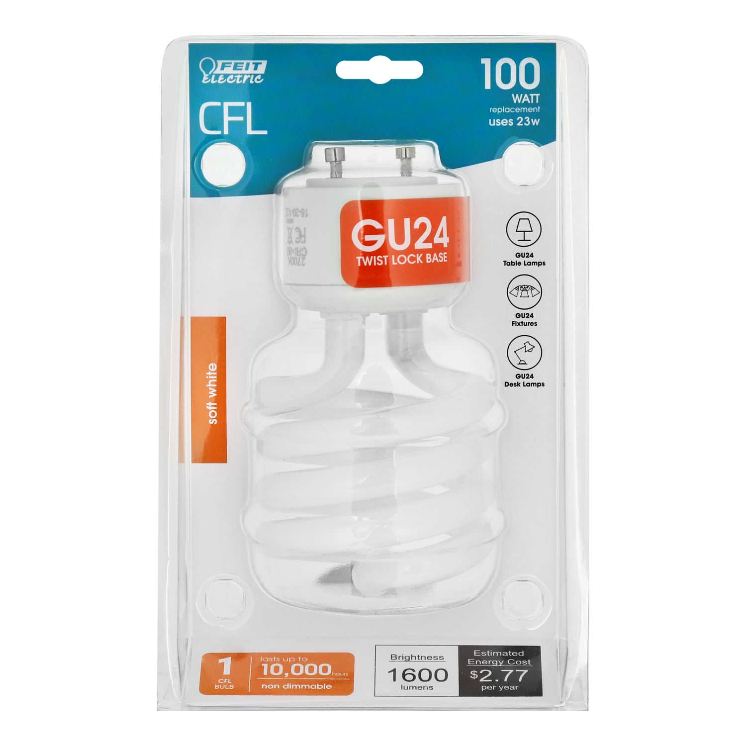 23W (100W Replacement) Soft White (2700K) Twist Non-Dimmable CFL Light Bulb