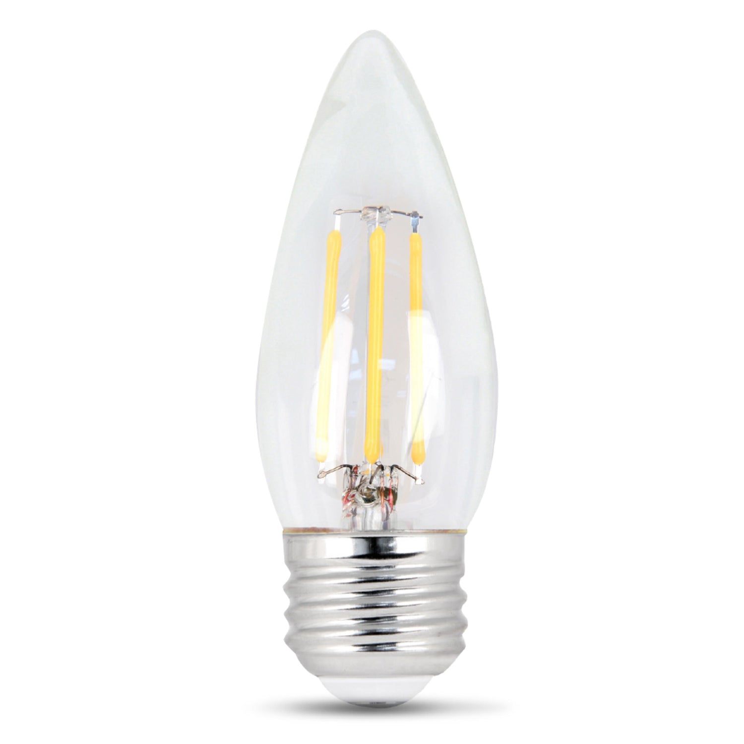 5.5W (60W Replacement) Soft White (2700K) B10 Dimmable Decorative LED Filament Enhance (2-Pack)
