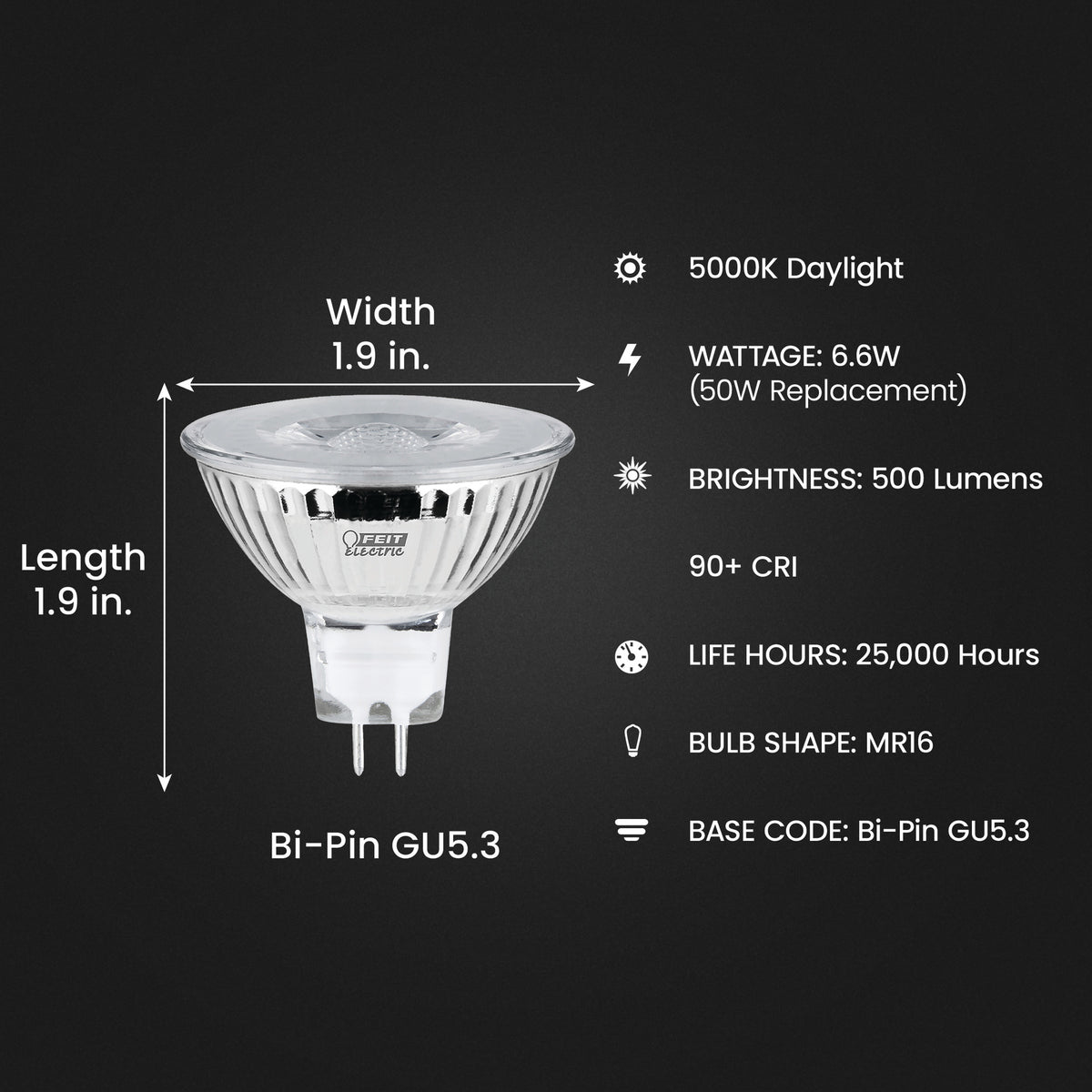 50W Replacement MR16 Daylight Reflector LED