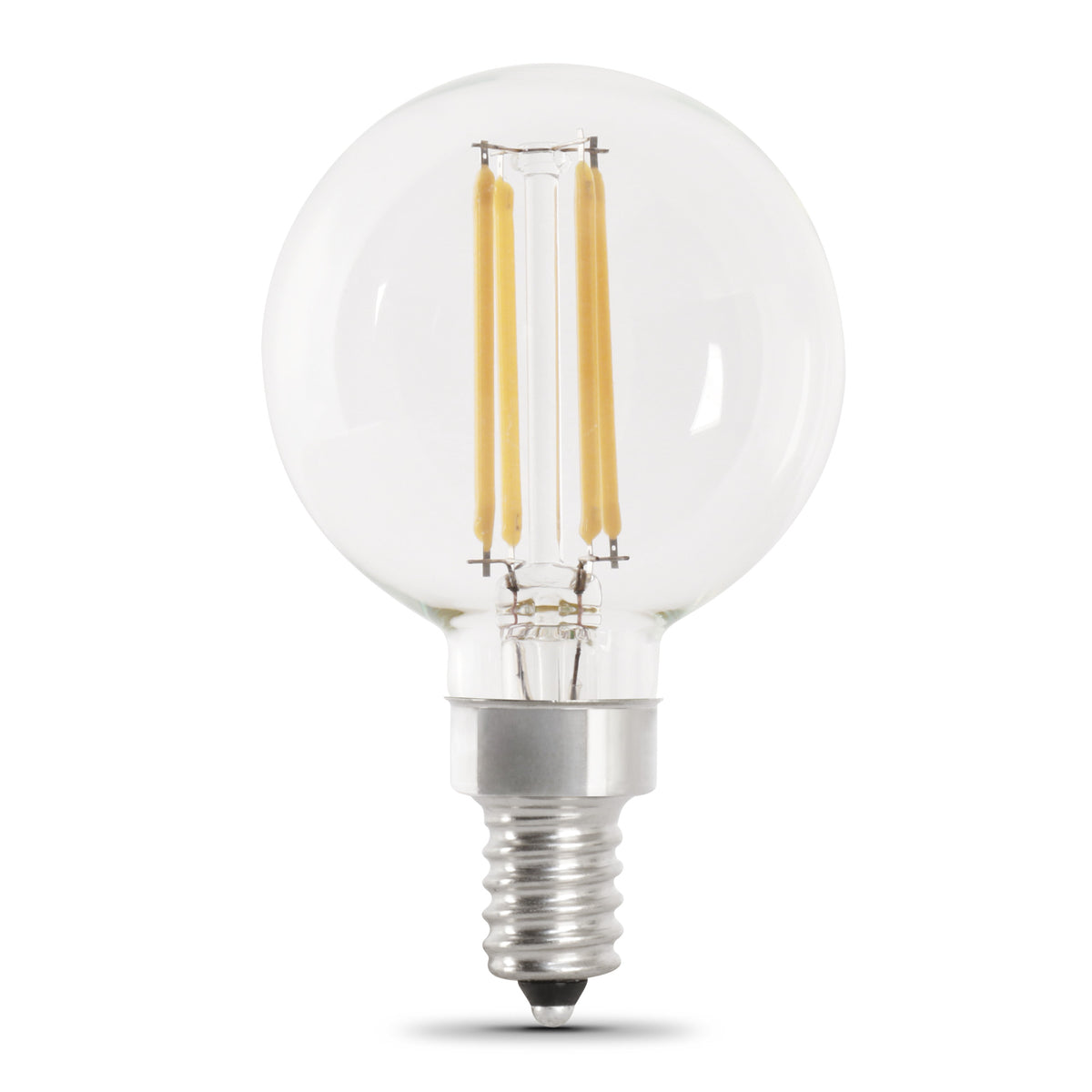 60W Replacement G16 1/2 Soft White Dimmable Enhance Glass Filament Globe LED (2-Pack)