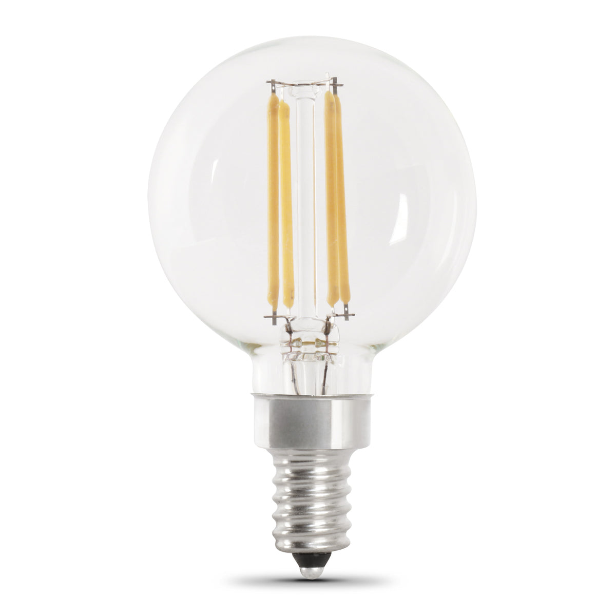5.5W (60W Replacement) Bright White (3000K) G16 1/2 Filament LED Bulb (2-Pack)