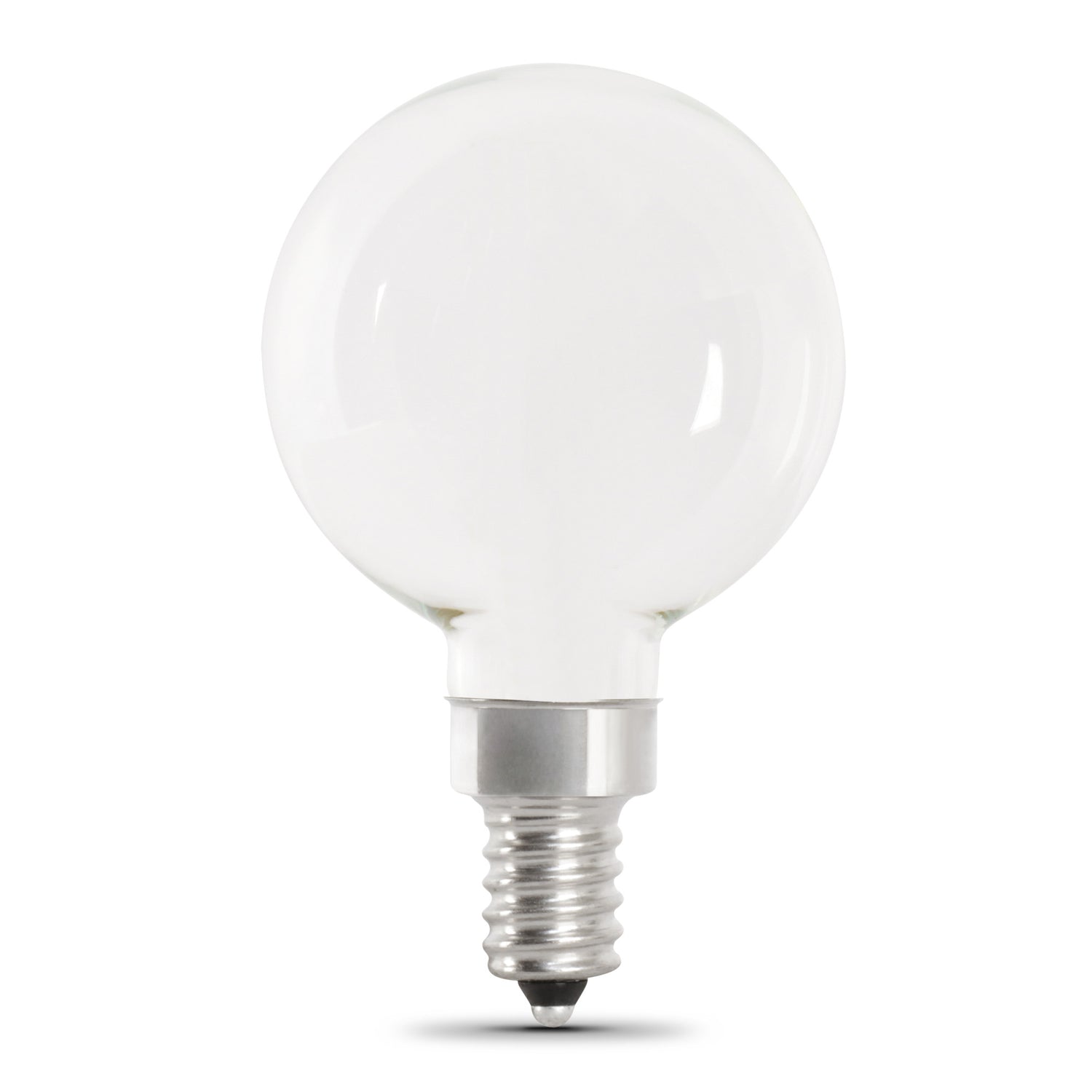5.5W (60W Replacement) Bright White (3000K) G16 1/2 (E12 Base) Frost Filament LED Bulb (2-Pack)