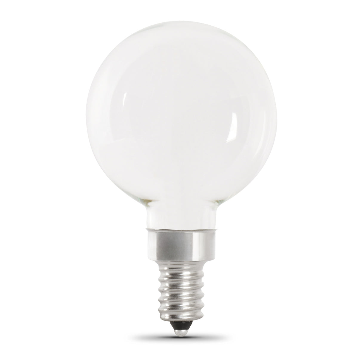 5.5W (60W Replacement) Bright White (3000K) G16 1/2 (E12 Base) Frost Filament LED Bulb (2-Pack)