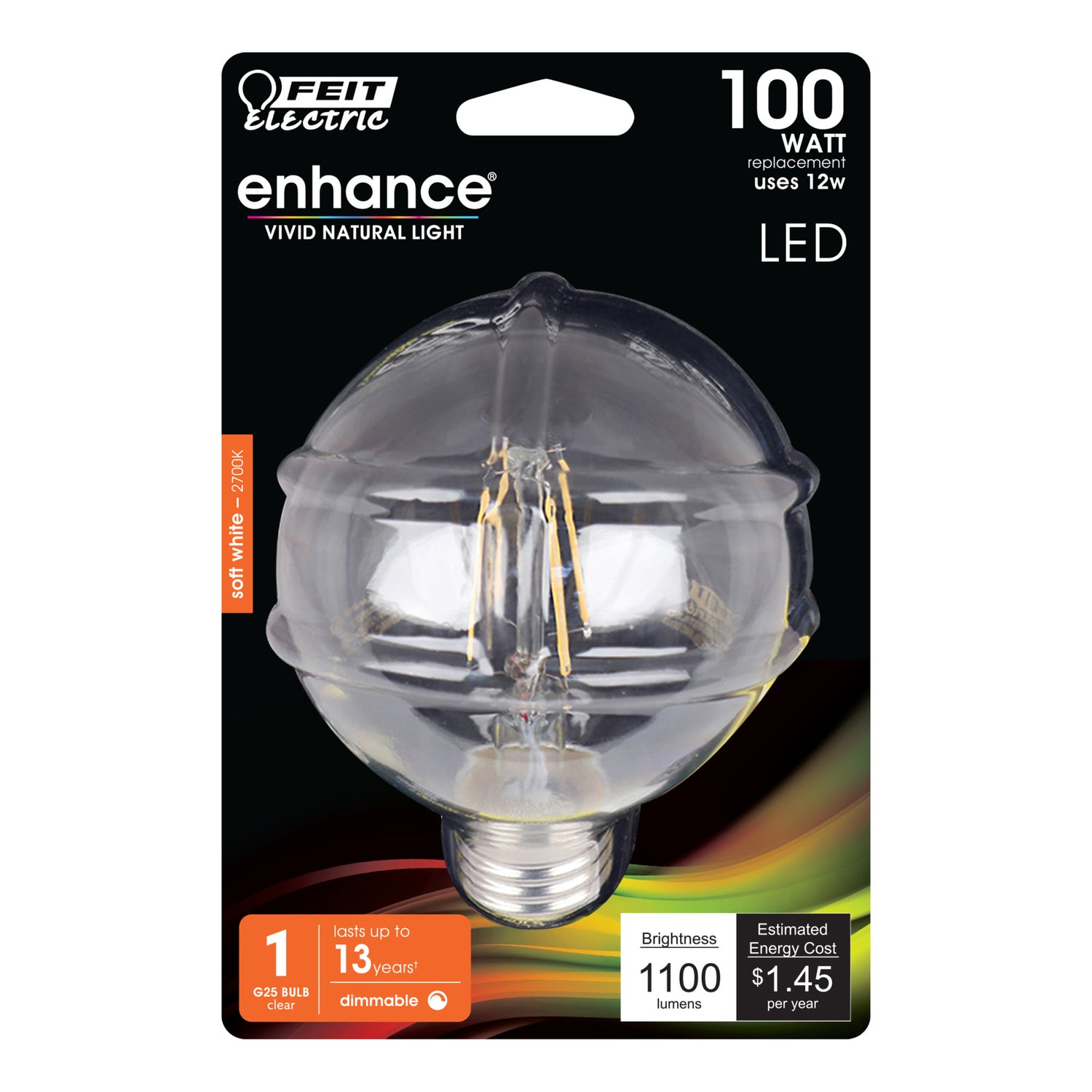 100W Replacement G25 Soft White Globe Filament LED