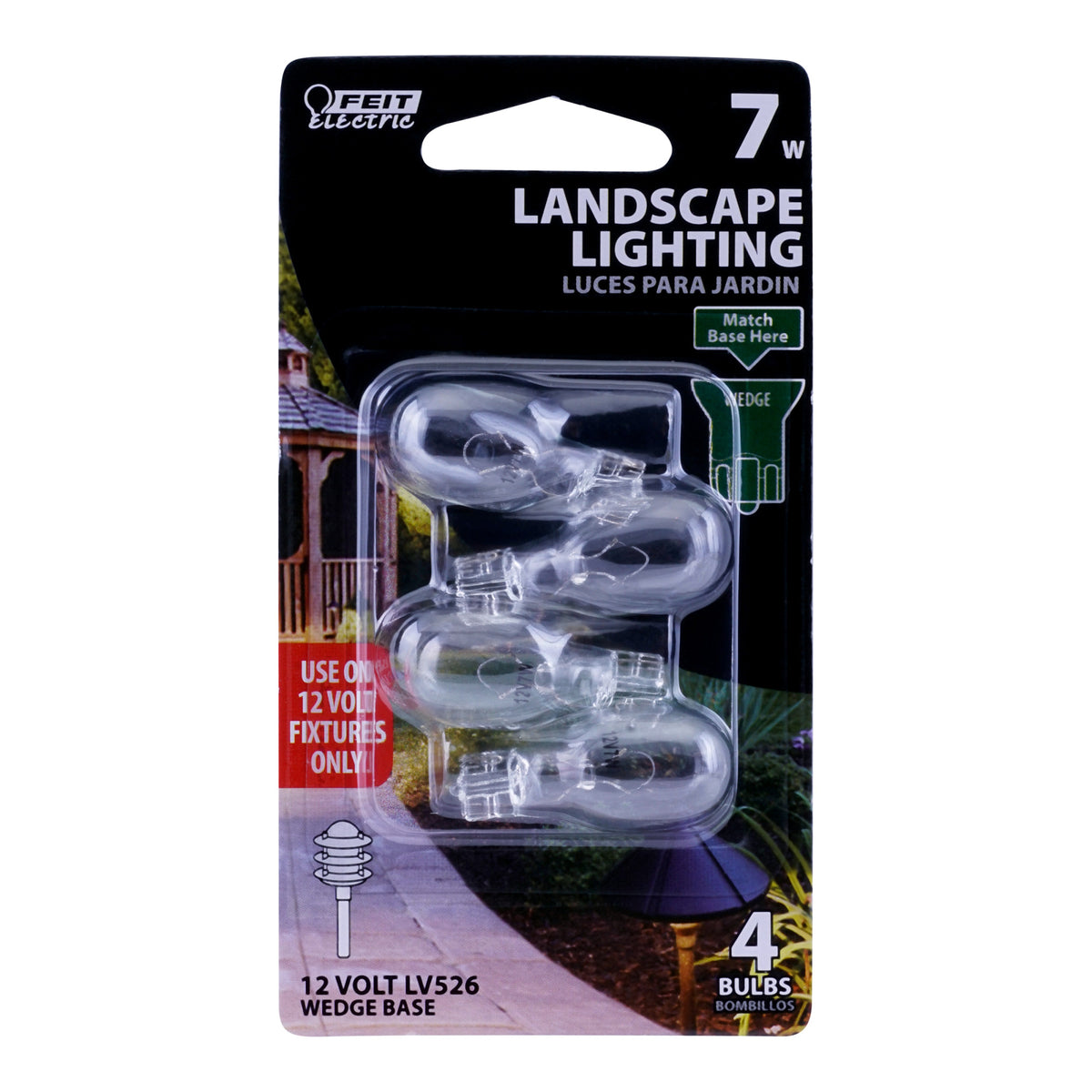7W Soft White T5 Dimmable Incandescent Landscape Light (4-Pack)