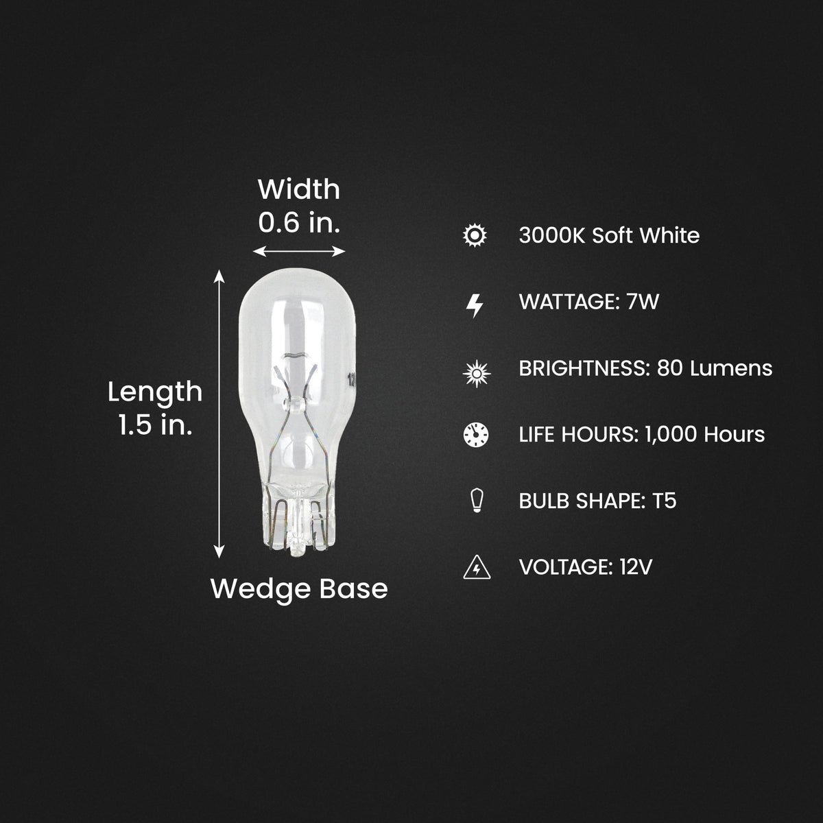 7W Soft White T5 Dimmable Incandescent Landscape Light (4-Pack)