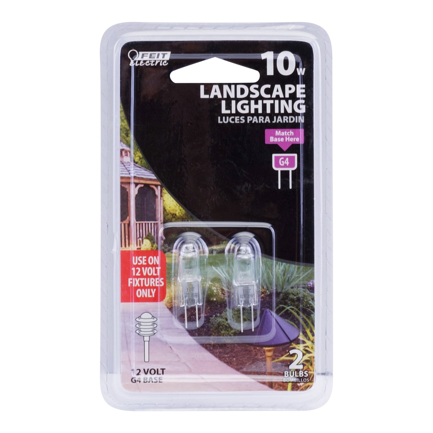 10W Warm White G4 Base T3 Dimmable Halogen Landscape Light Bulb (2-Pack)