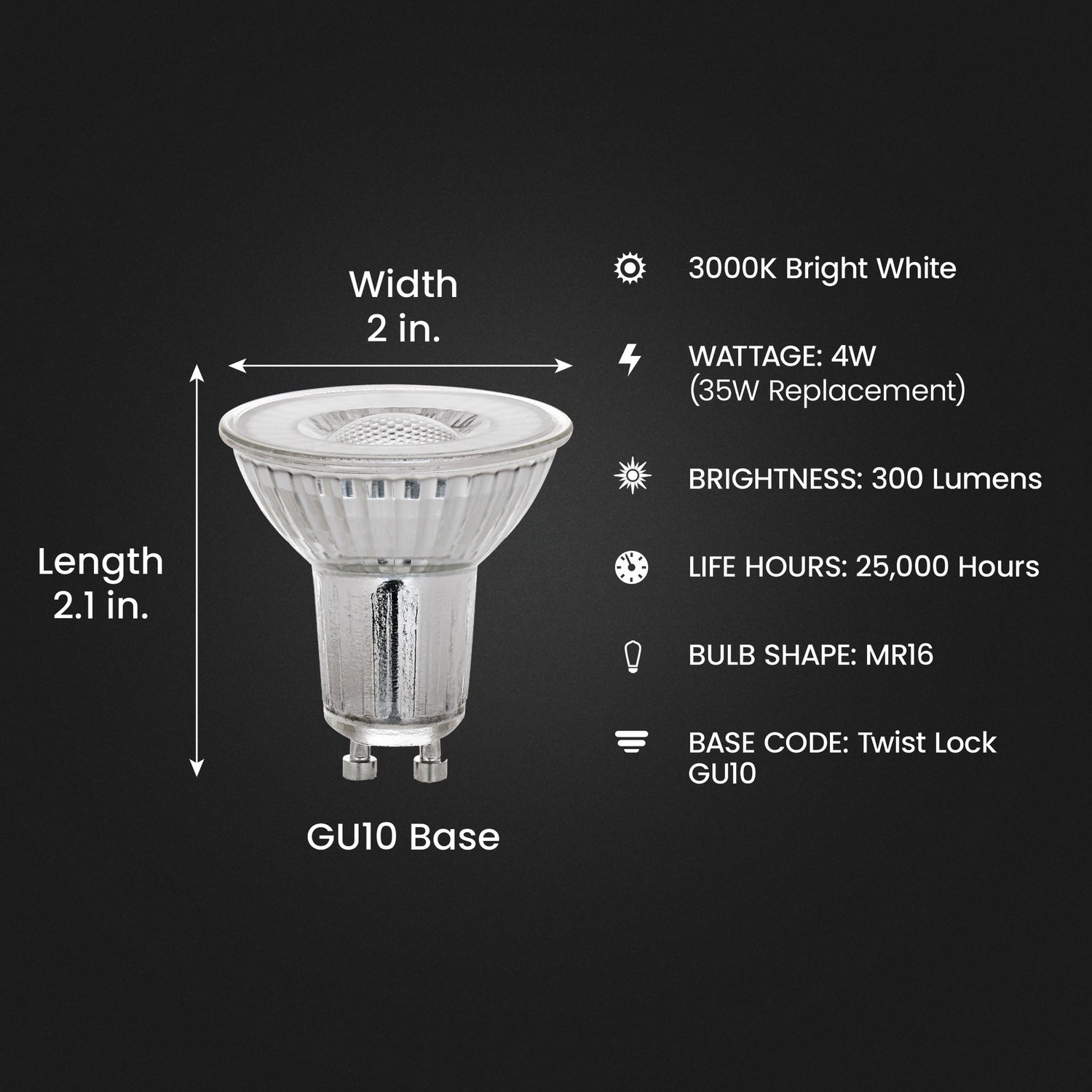35W Replacement MR16 Dimmable Enhance Reflector LED