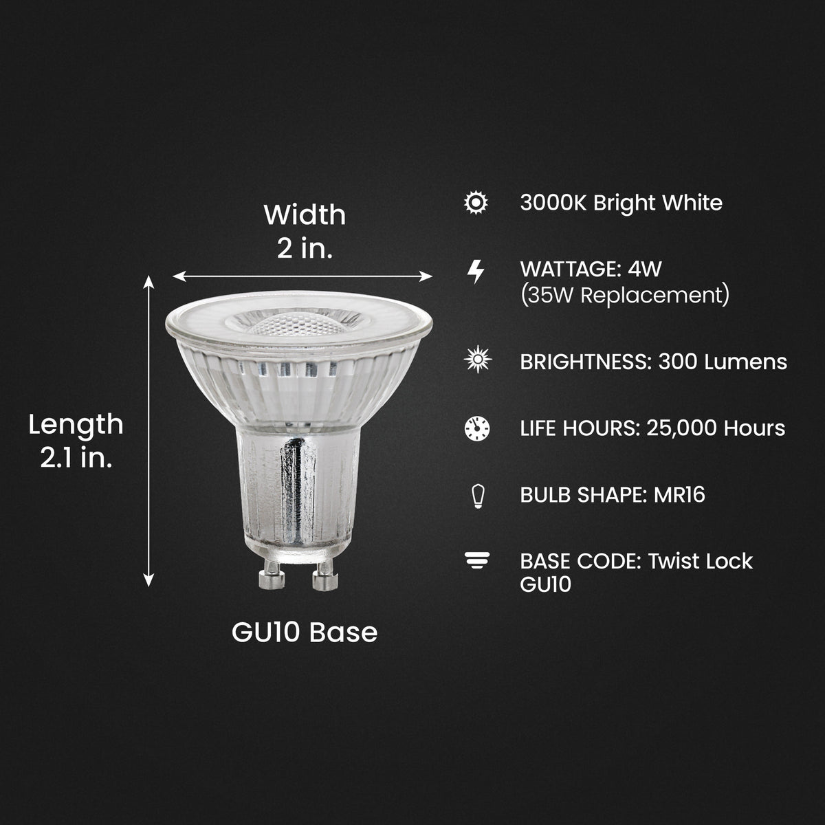 35W Replacement MR16 Dimmable Enhance Reflector LED