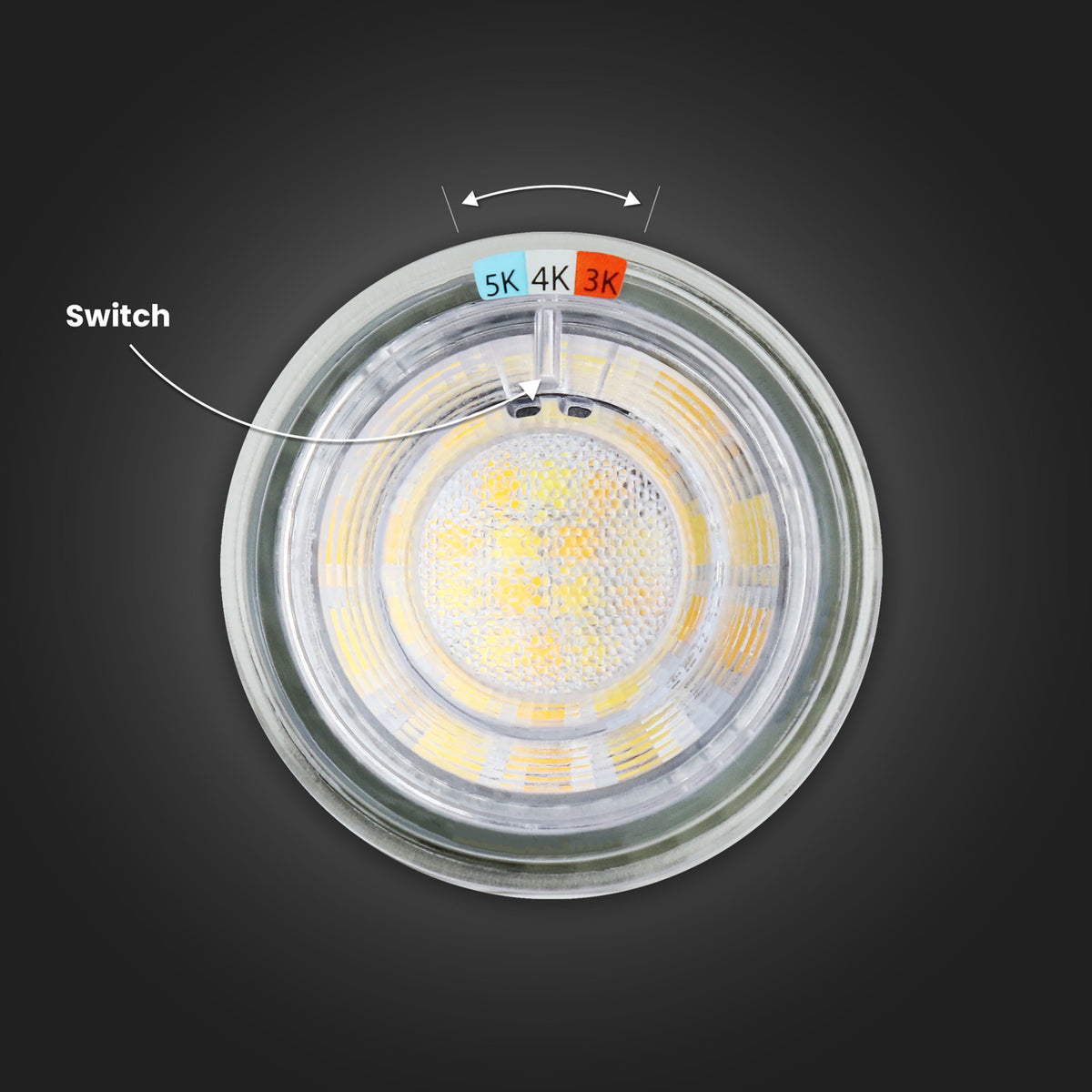7W (75W Replacement) Adjustable White GU10 MR16 Dimmable Reflector LED Bulb (3-Pack)