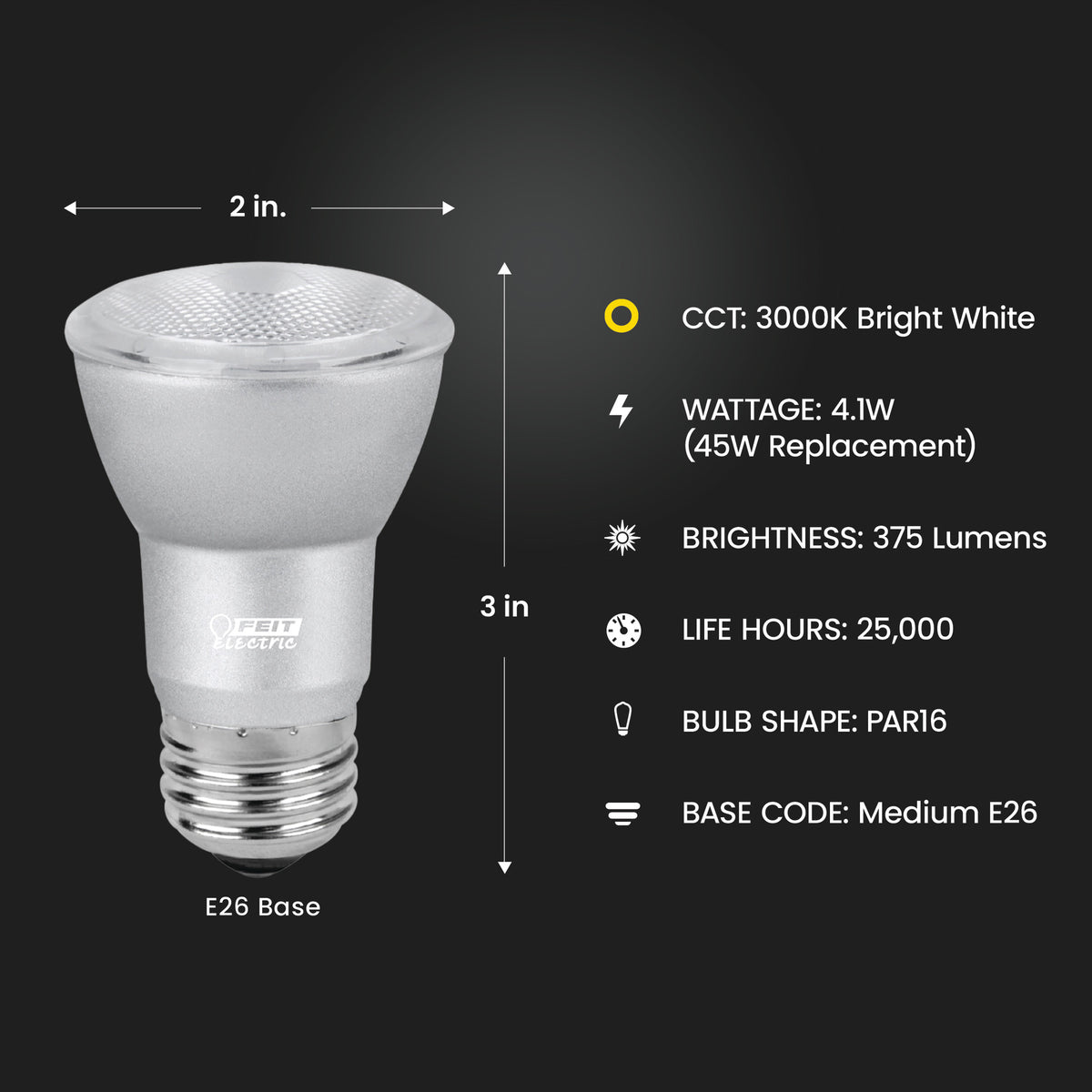 45W Replacement PAR16 Dimmable Enhance Reflector LED