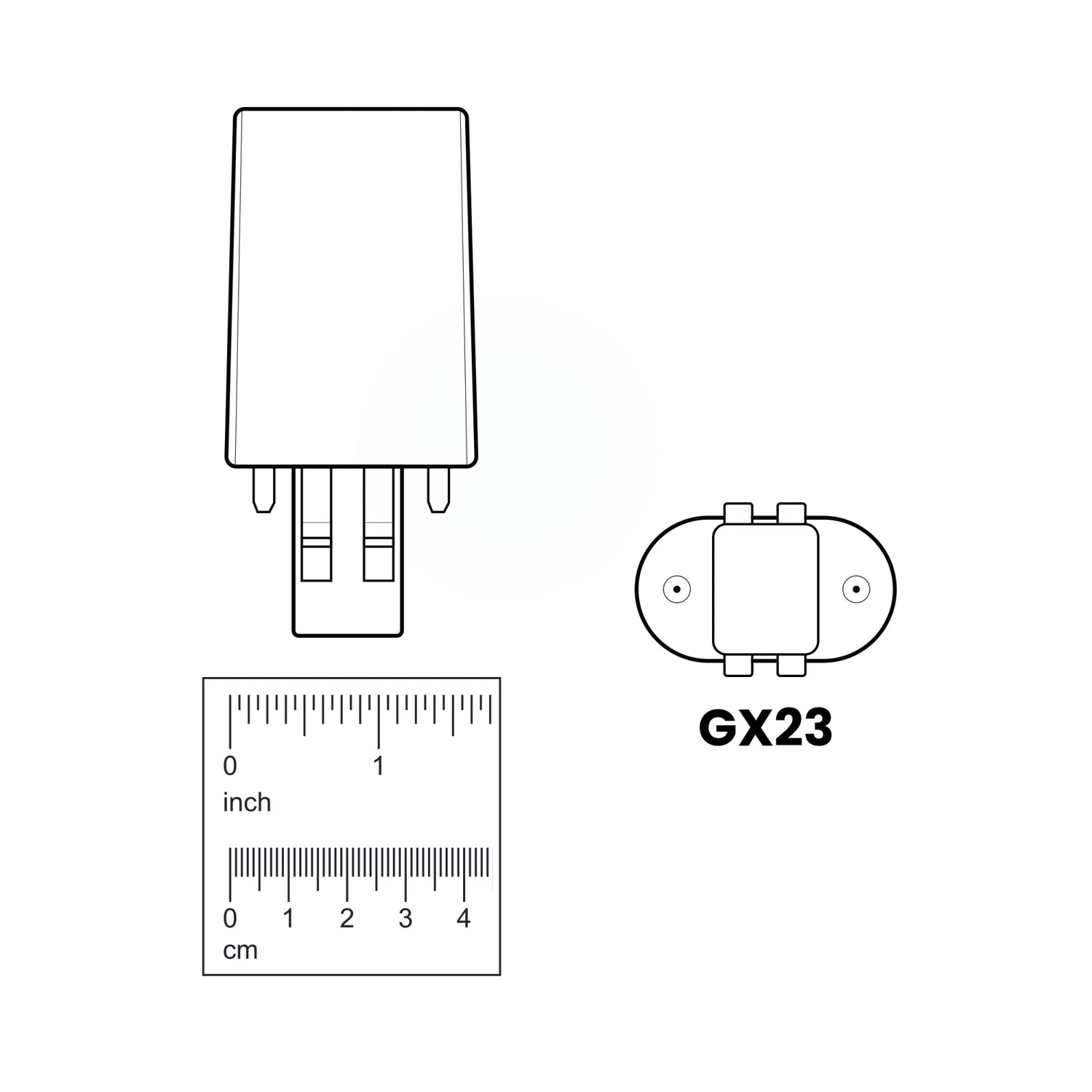 7W (13W Replacement) Cool White (4100K) GX23 Base Direct Replacement (Type A) PL Twin Tube LED Replacement Bulb