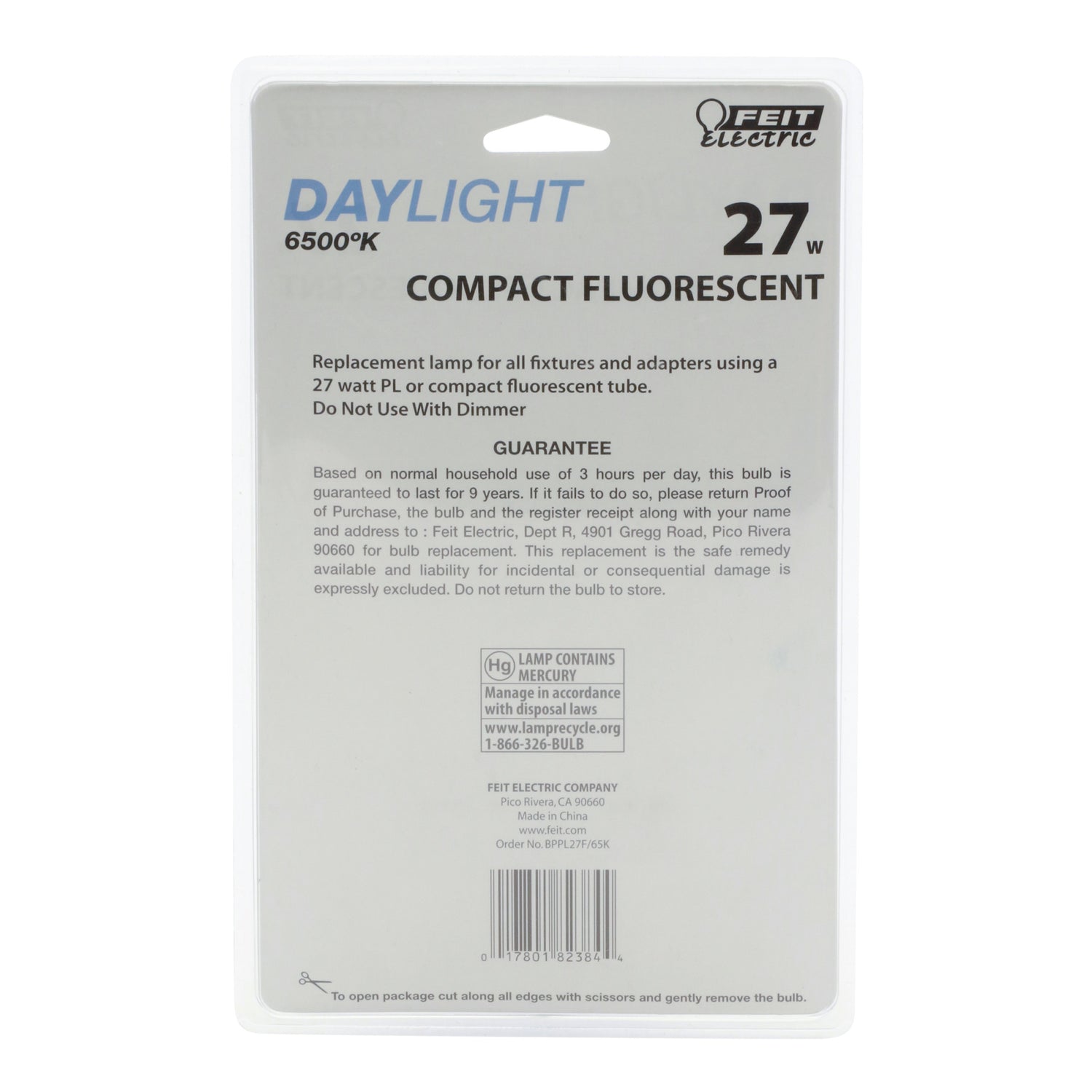 27W (100W Replacement) Daylight (6500K) PL GX10Q-4 Base Non-Dimmable CFL Light Bulb