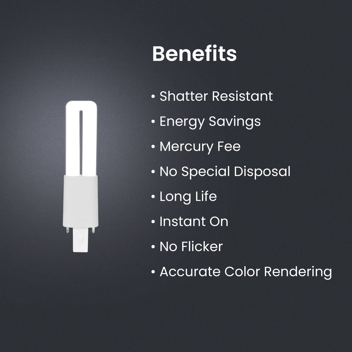 3.5 W (7W Equivalent) Soft White (2700K) PL G23 Base Direct Replacement (Type A) Twin Tube LED Light Bulb