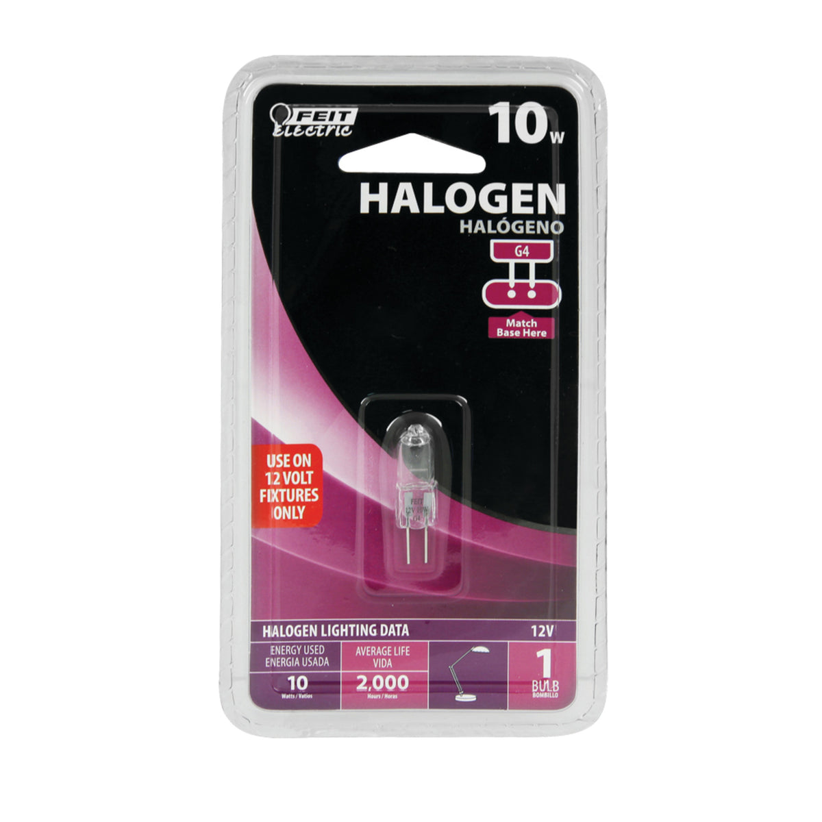 10W Warm White (3000K) G4 Base T3 Halogen Light Bulb