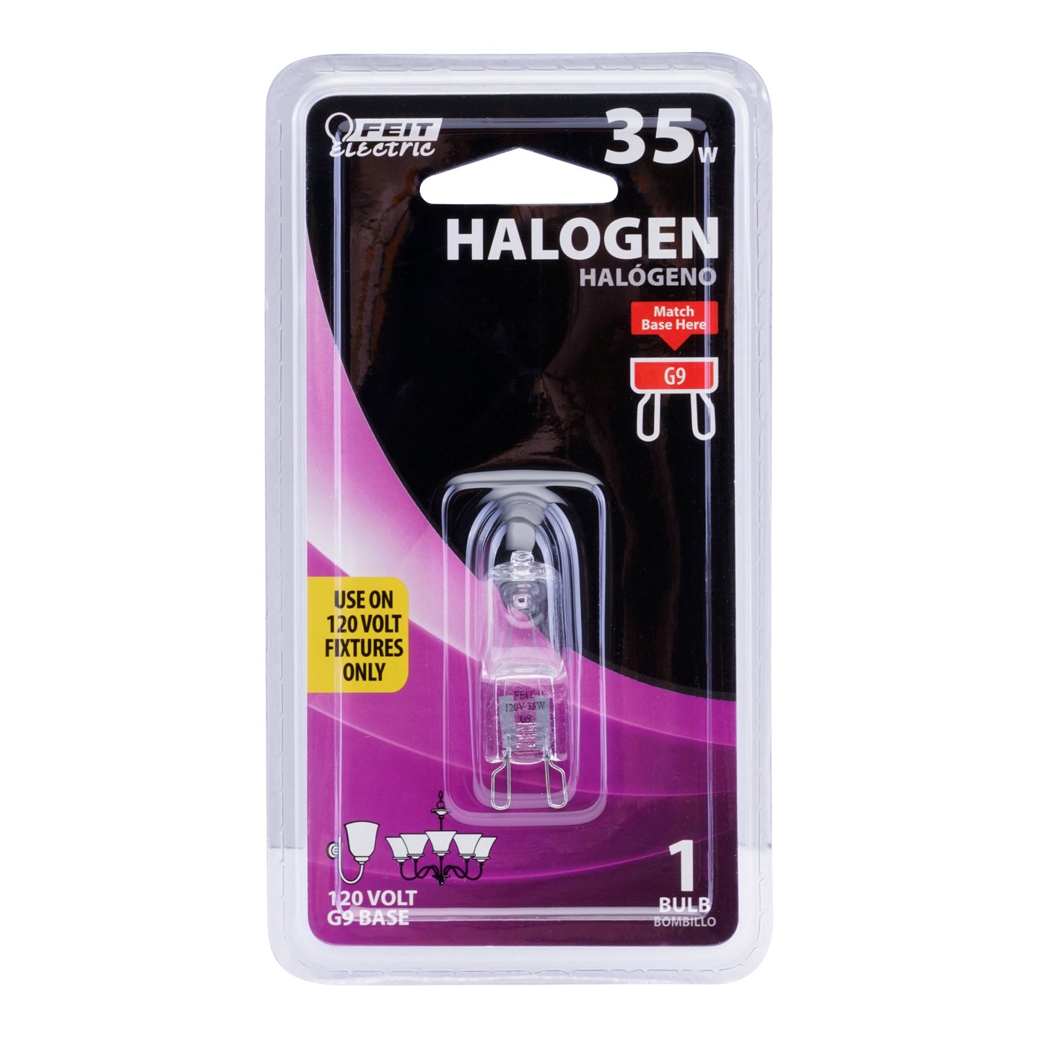 35W Warm White (3000K) G9 Base T4 Halogen Light Bulb