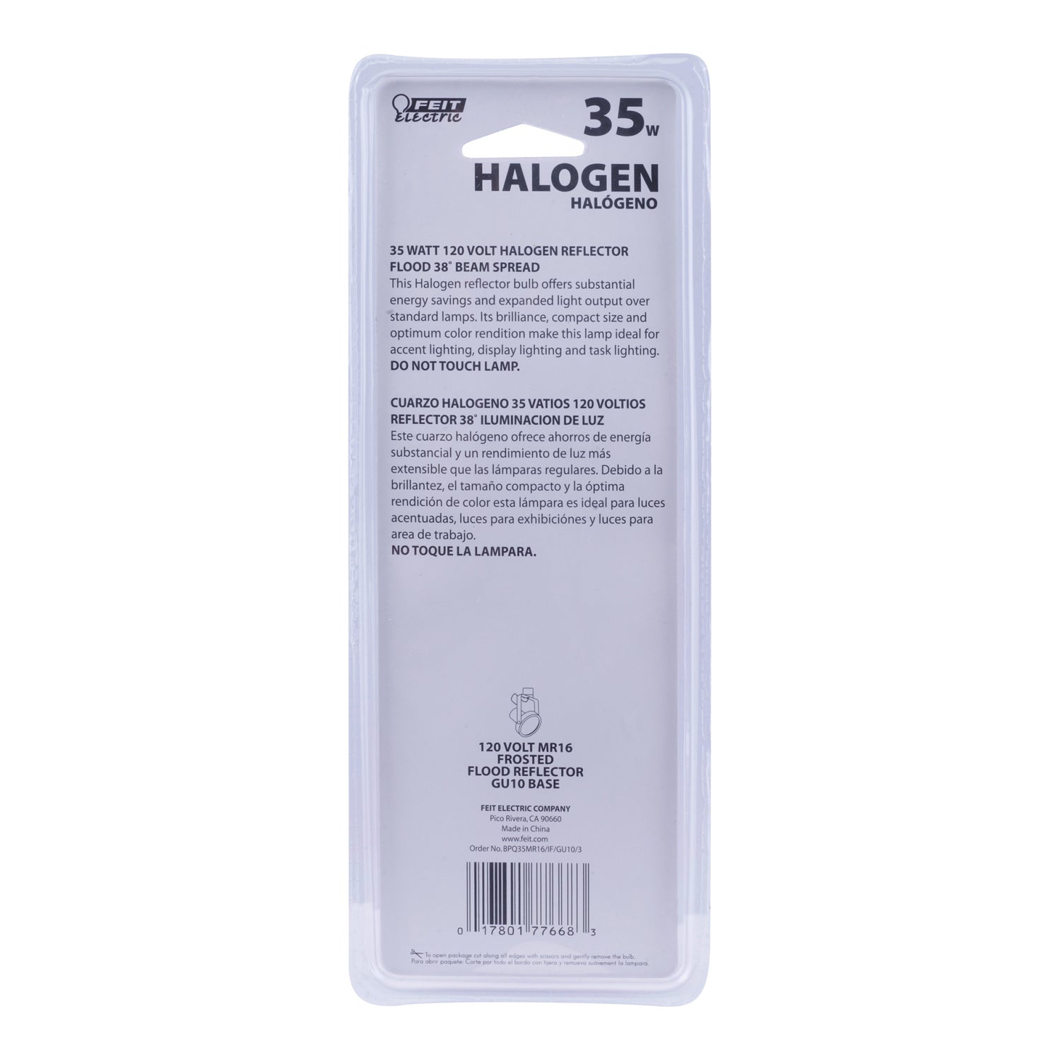 35W Warm White Halogen MR16 Frost GU10 Base Light Bulb (3-Pack)