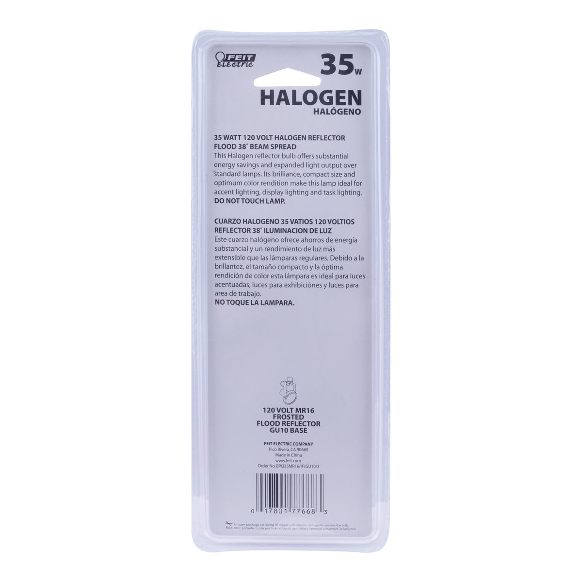 35W Warm White Halogen MR16 Frost GU10 Base Light Bulb (3-Pack)