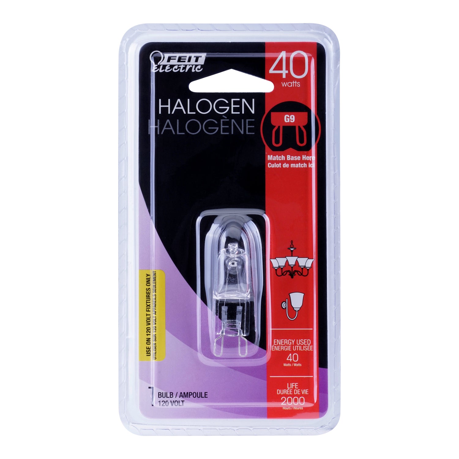 40W Warm White Dimmable Halogen G9 Light Bulb