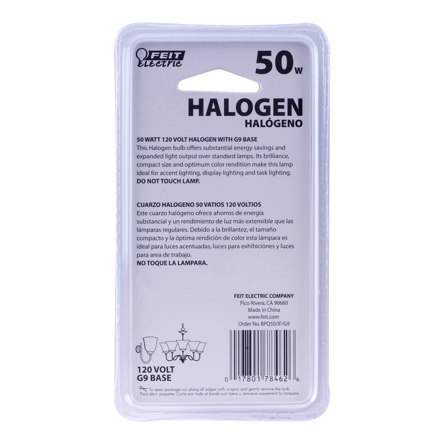 50W Warm White (3000K) G9 Base Halogen JCD Bulb