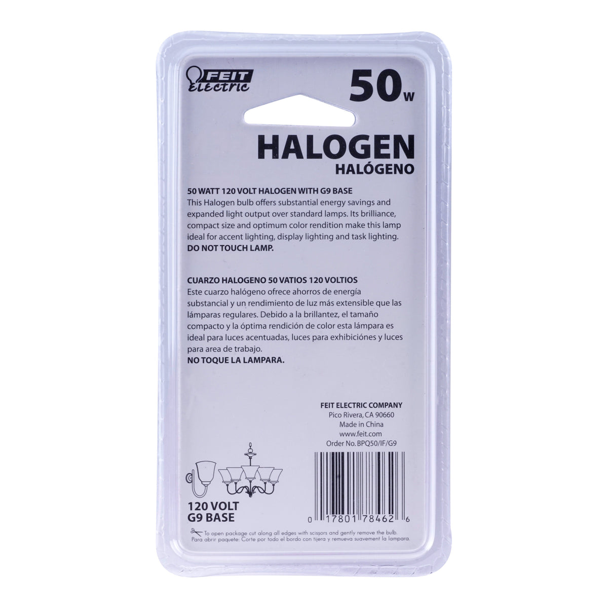 50W Warm White (3000K) G9 Base Halogen JCD Bulb
