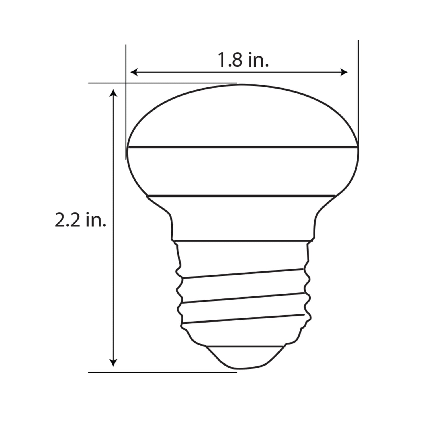 3.3W (40W Replacement) Soft White (2700K) E26 Base R14 Dimmable Enhance Reflector LED