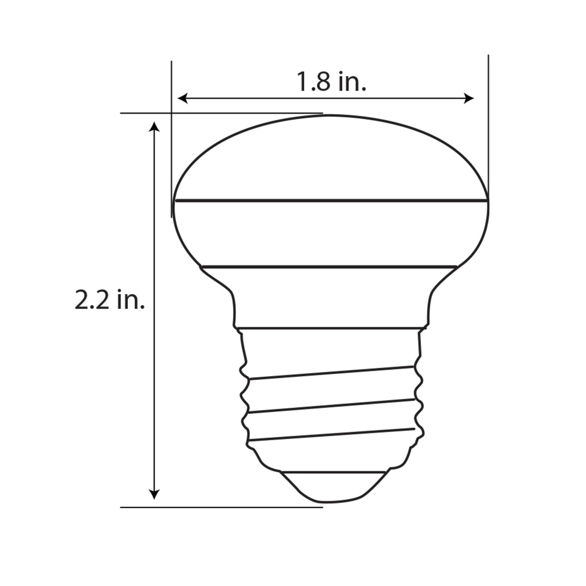 3.3W (40W Replacement) Soft White (2700K) E26 Base R14 Dimmable Enhance Reflector LED