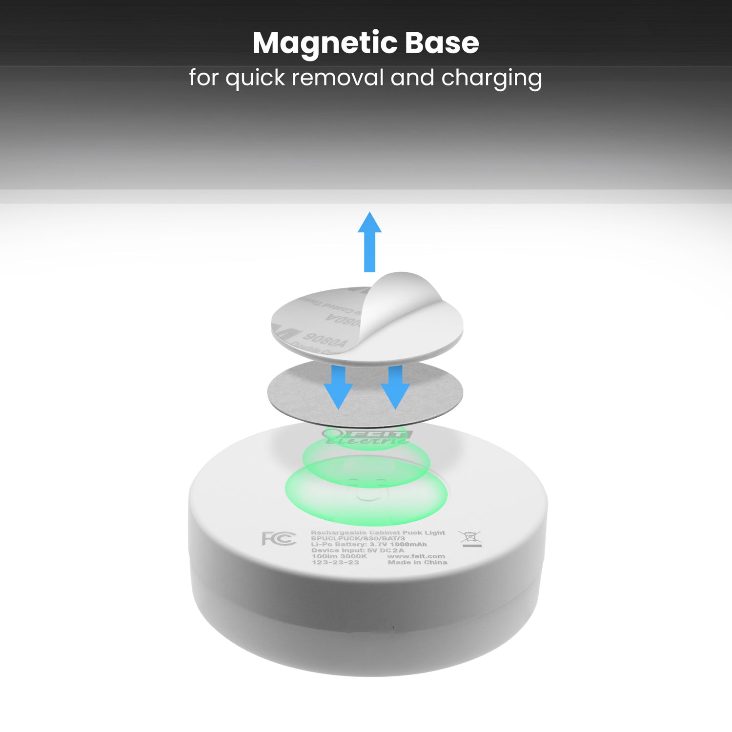Rechargeable Battery Undercabinet Puck Fixture (3-Pack)