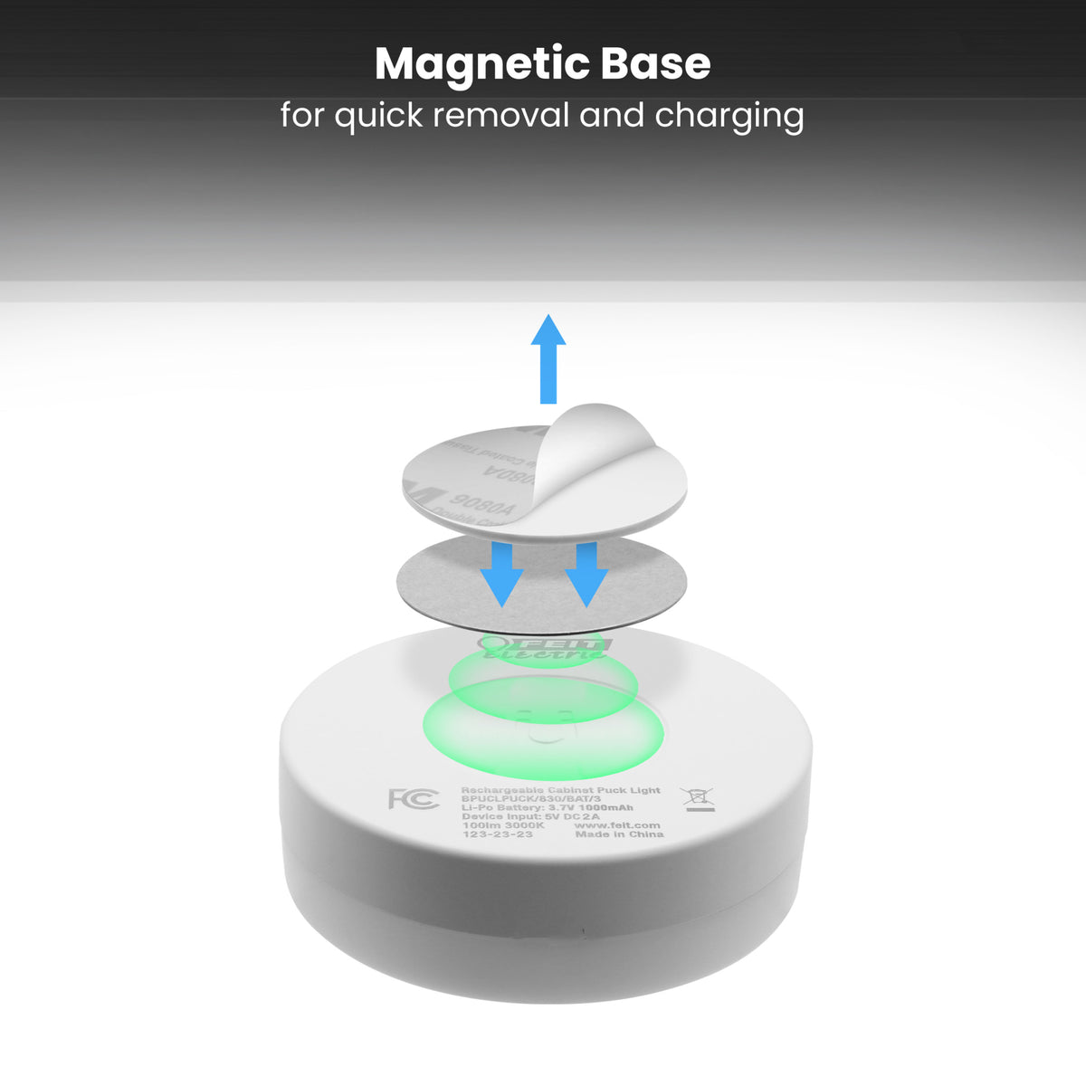 Rechargeable Battery Undercabinet Puck Fixture (3-Pack)
