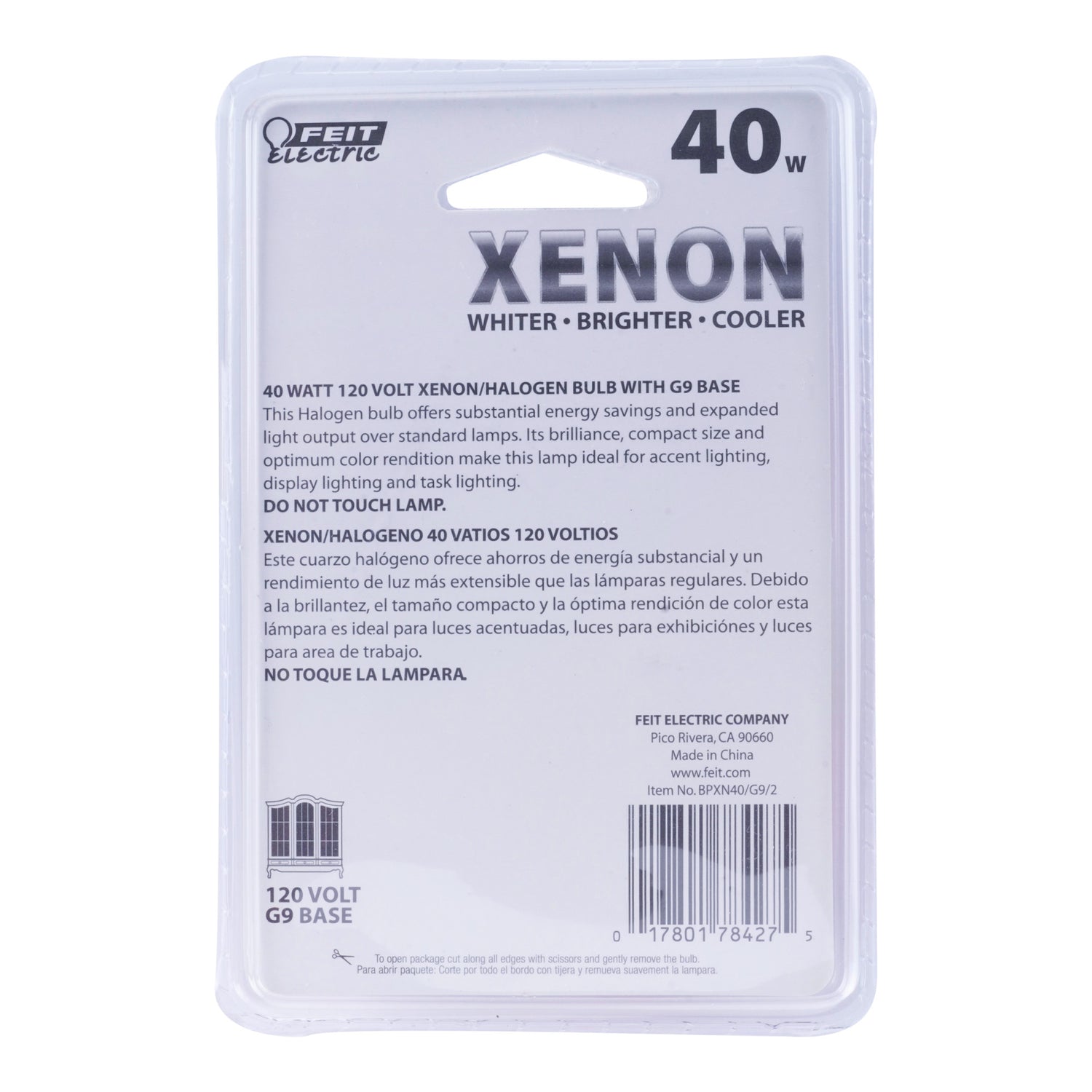 40W Bright White (3000K) G9 Base (T4 Replacement) Xenon Light Bulb (2-Pack)