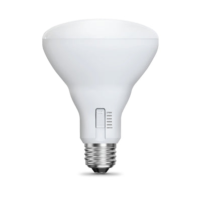 12.2W (85W Replacement) Adjustable White E26 Base Dimmable BR30 Enhance LED Bulb with Switch Mode (2-Pack)