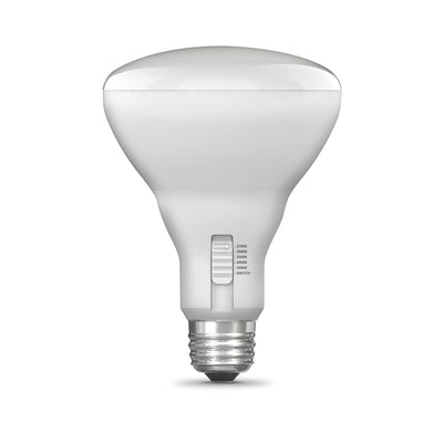 65-Watt Equivalent Dimmable BR30 Adjustable White LED Light Bulb with  (2-Pack)