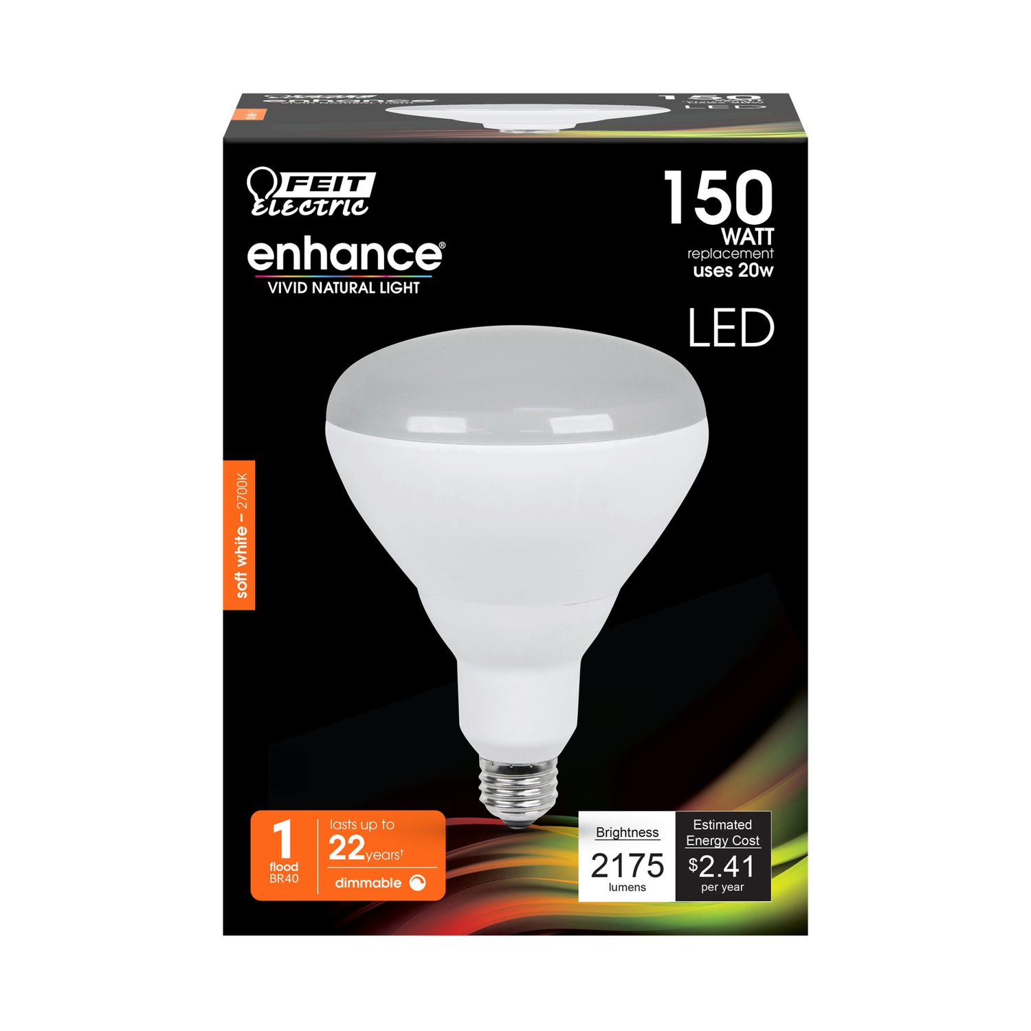 20W (150W Replacement) Soft White (2700K) E26 Base BR40 Dimmable LED