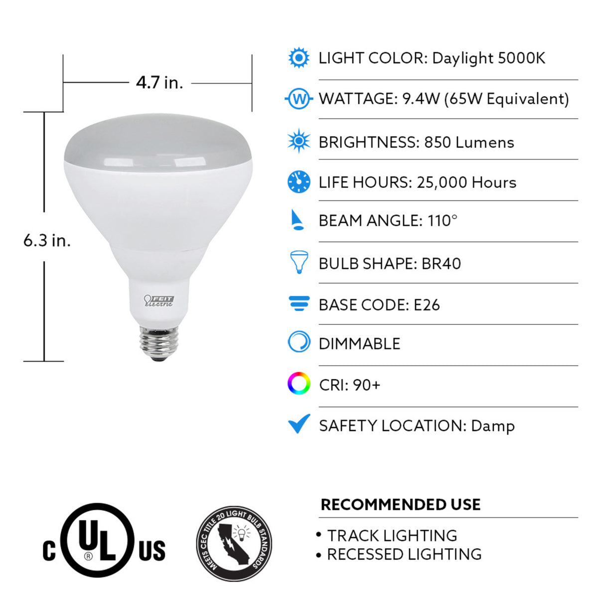 64W Replacement BR40 Dimmable Enhance Reflector LED