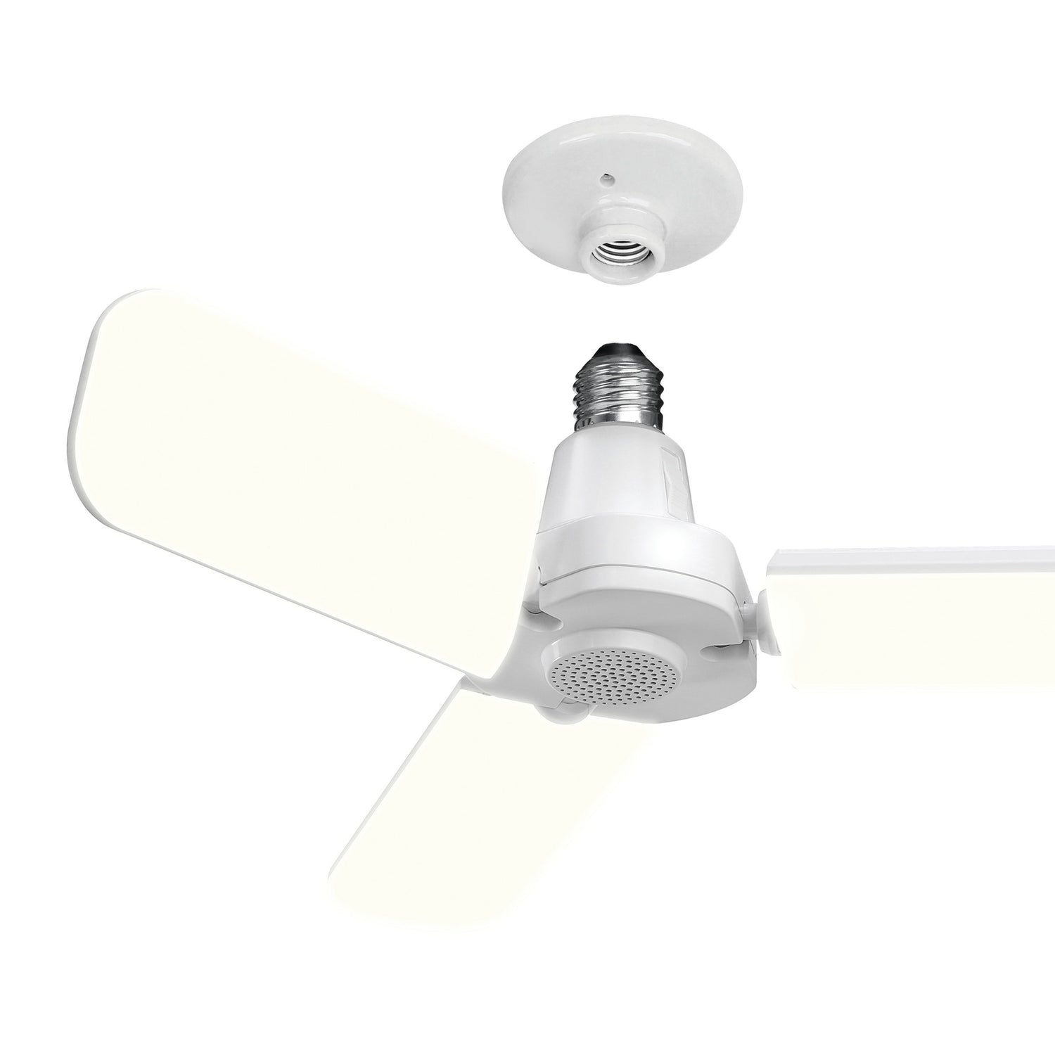 35W (300W Equivalent) Selectable White E26 Replacement LED Multi-Directional Light + Speaker