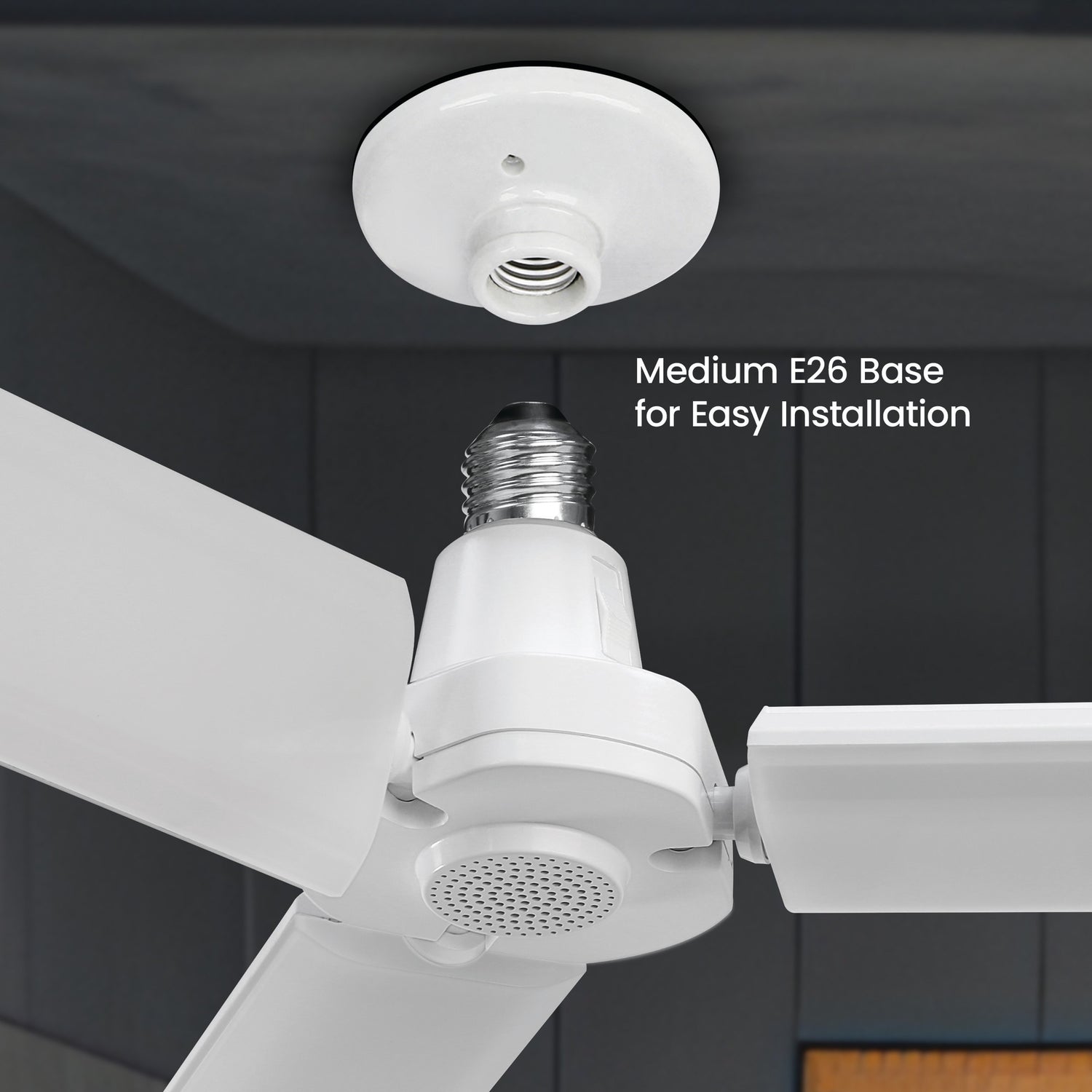 35W (300W Equivalent) Selectable White E26 Replacement LED Multi-Directional Light + Speaker