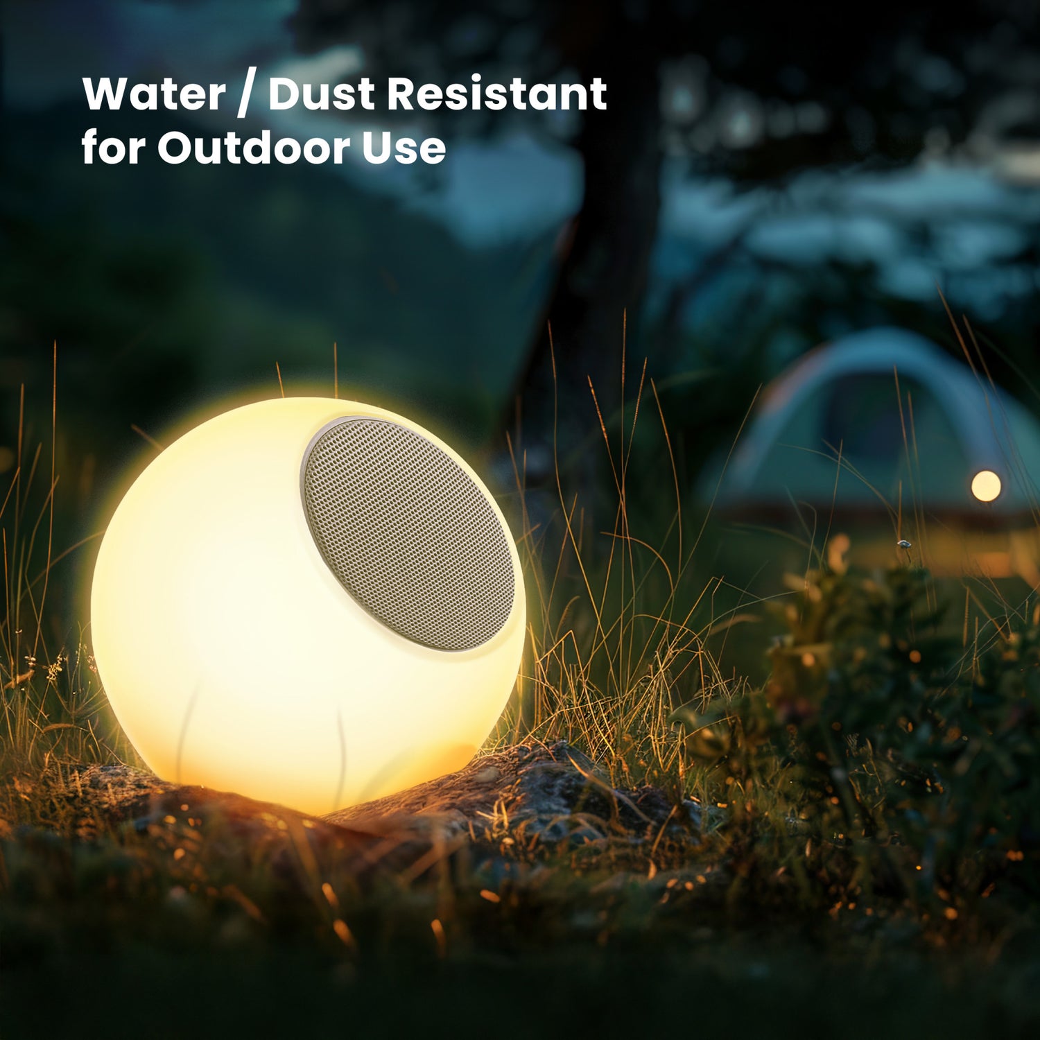 8 in. Rechargeable Color Changing LED Orb with Bluetooth Speaker