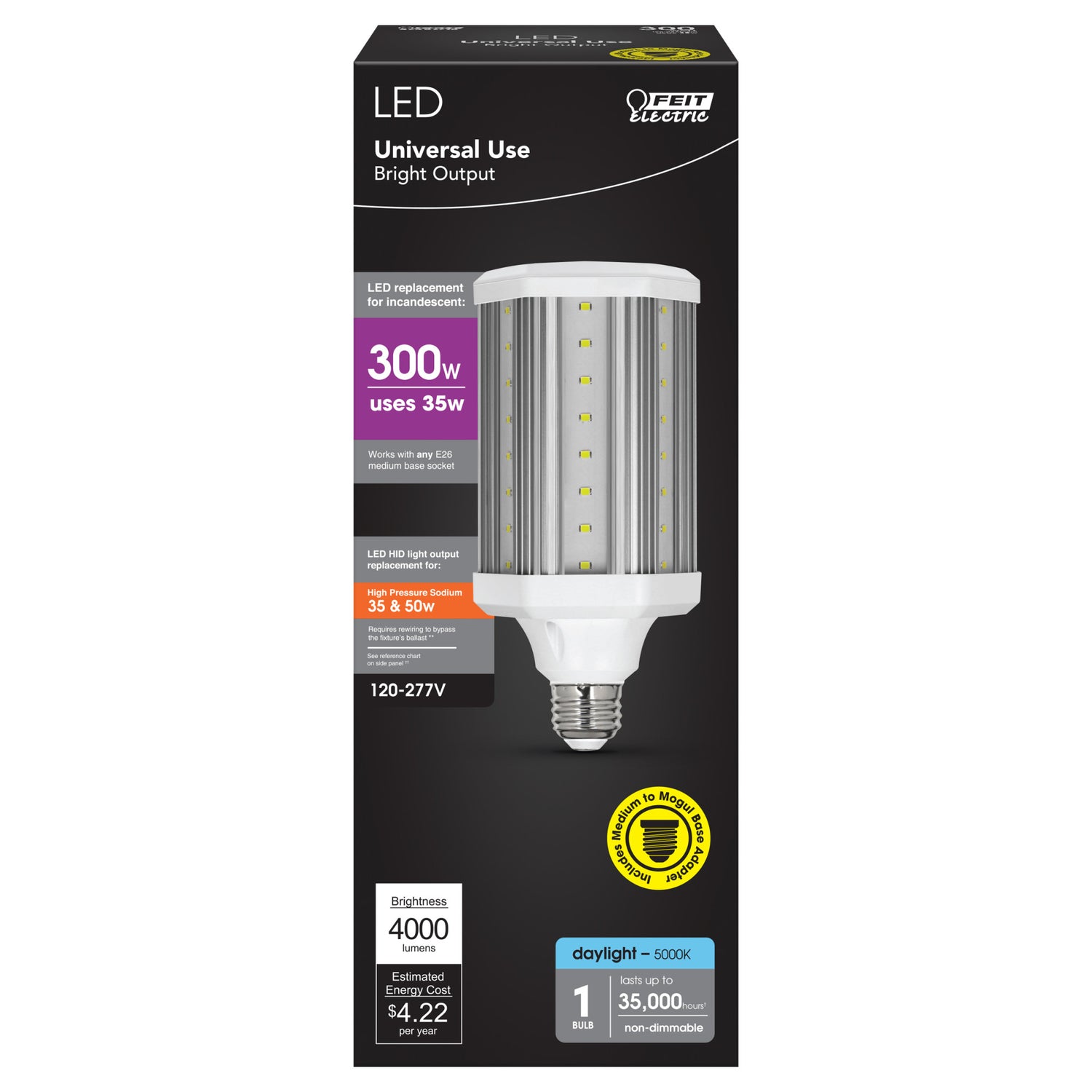 35W (300W Replacement) Daylight (5000K) Corn-Cob High Output LED Light Bulb