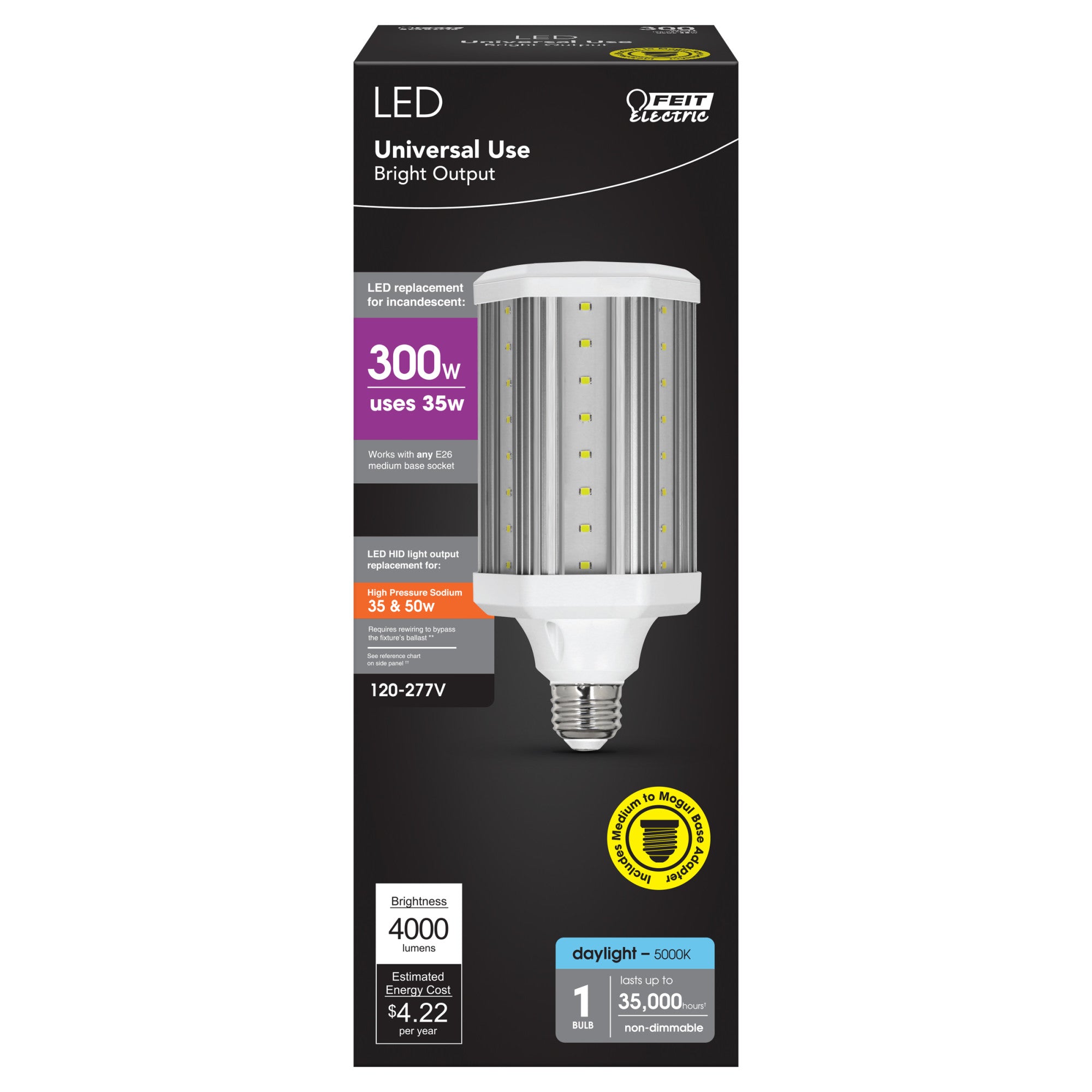 35W (300W Replacement) Daylight (5000K) Corn-Cob High Output LED