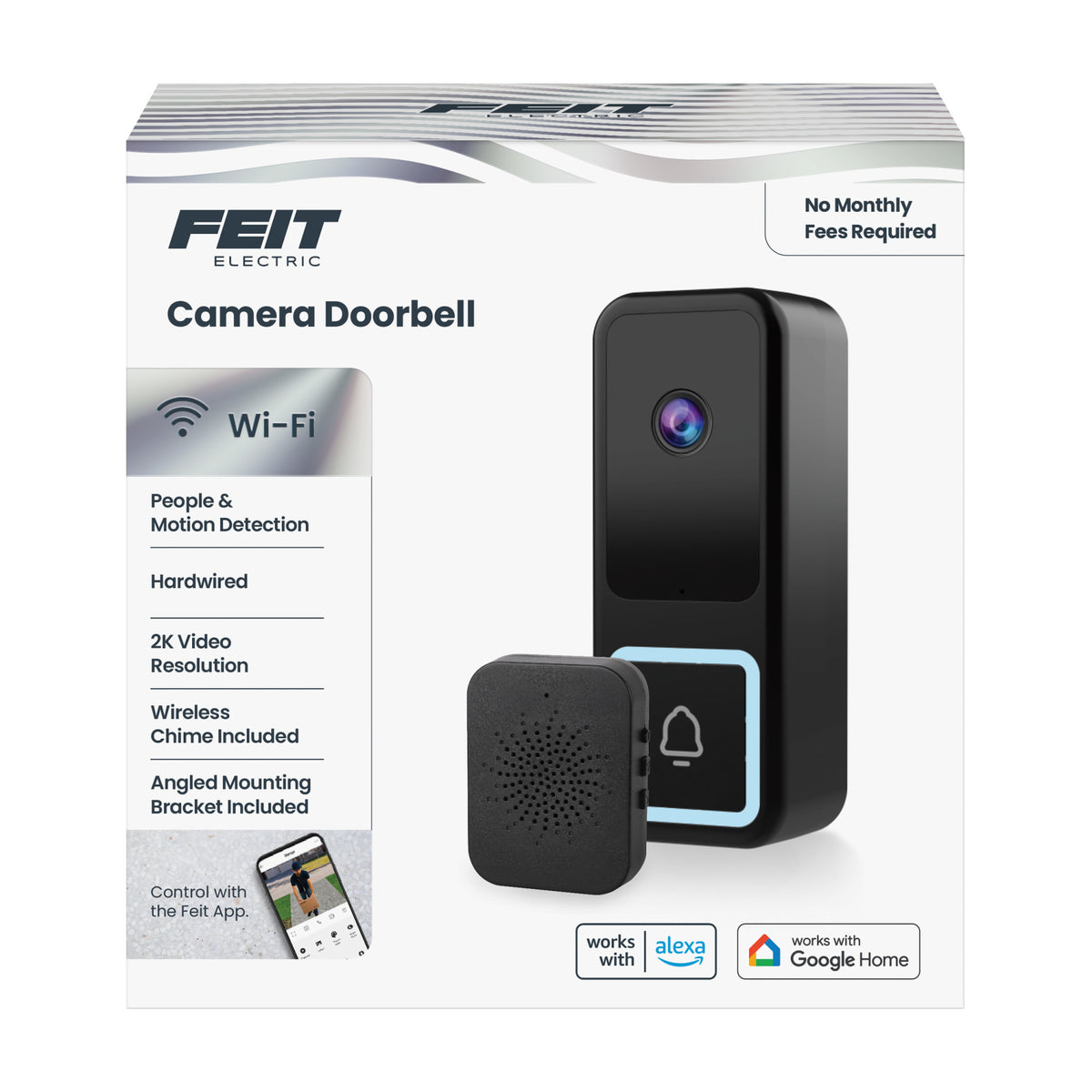Wired AI Smart Camera Doorbell