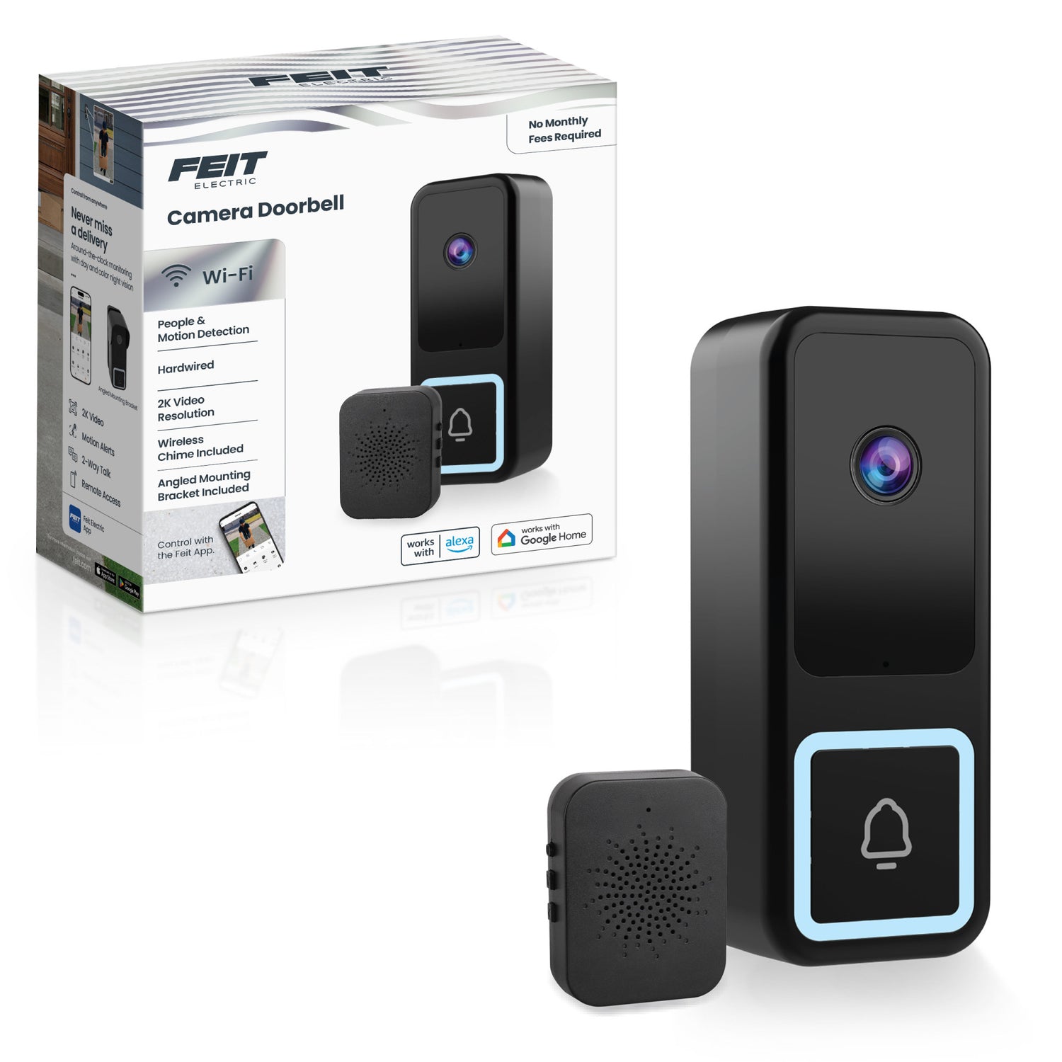 Wired AI Smart Camera Doorbell