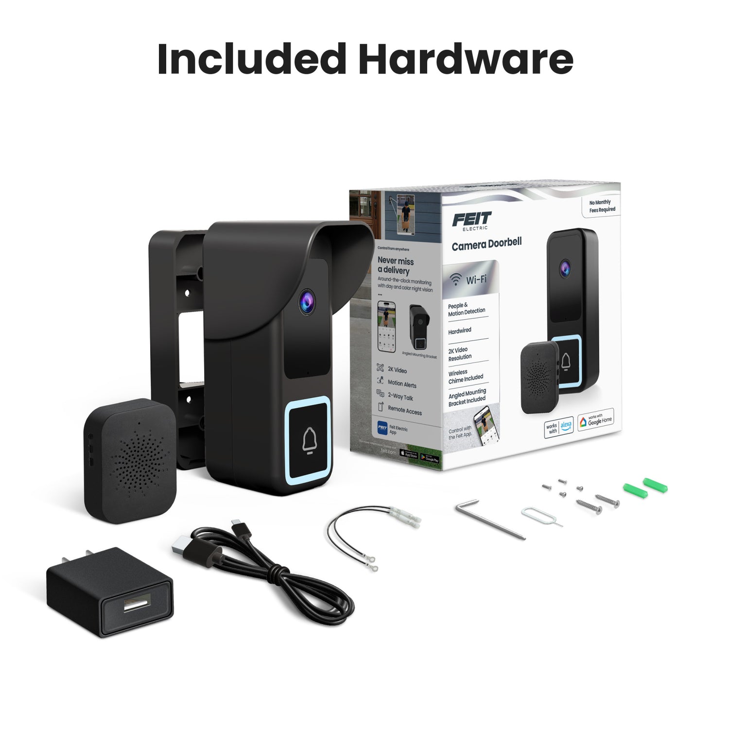 Wired AI Smart Camera Doorbell