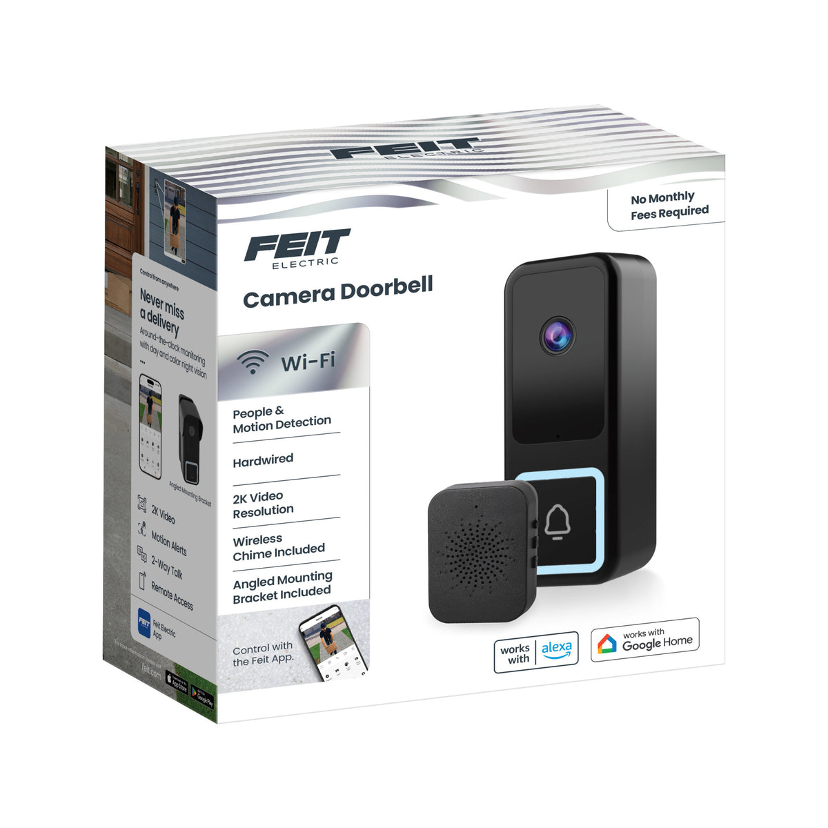 Wired AI Smart Camera Doorbell