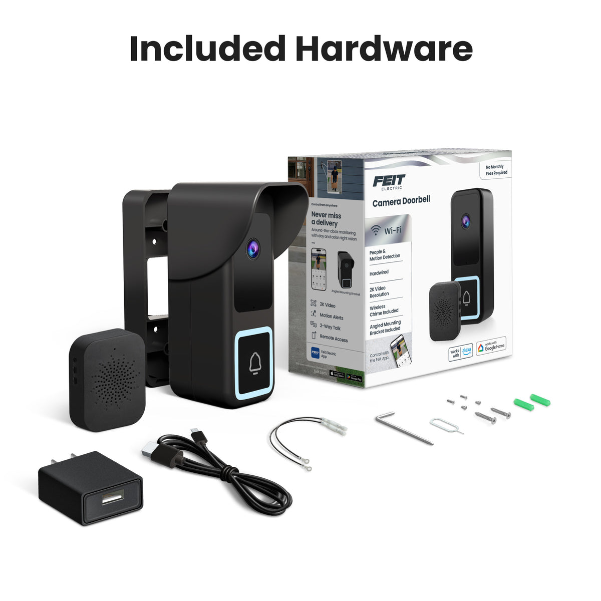 Wired AI Smart Camera Doorbell