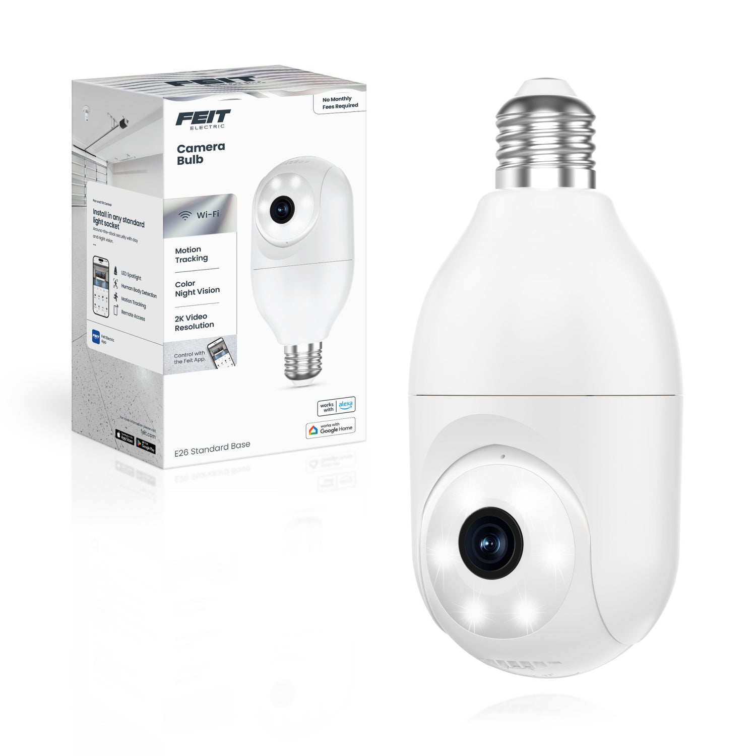 E26 Socket Bulb Camera with Motion Tracking