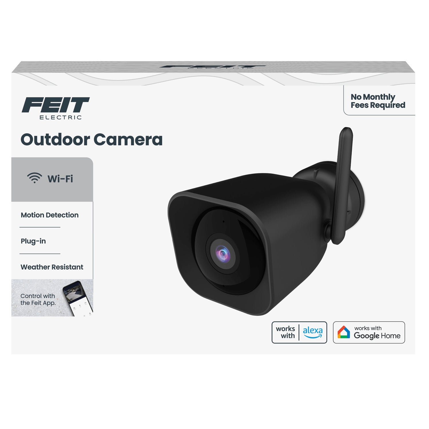 Outdoor Plug-in Wall Mount Smart Wi-Fi Camera