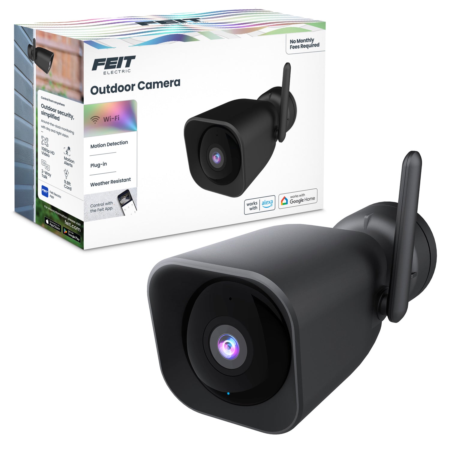 Outdoor Plug-in Wall Mount Smart Wi-Fi Camera