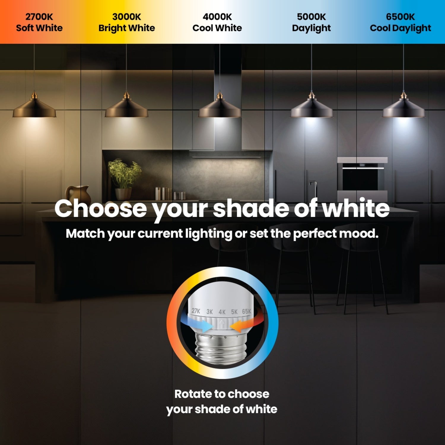 8.8W (60W Replacement) Adjustable White E26 Base A19 Dimmable White Glass LED Bulb (6-Pack)