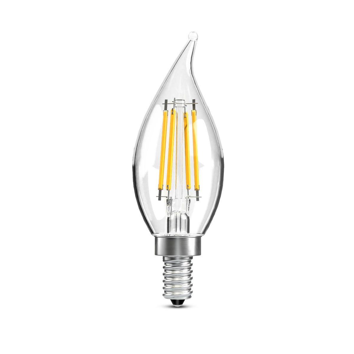 3.3W (40W Replacement) 300 Lumens Daylight 5000K BA10 Dimmable Flame Tip LED