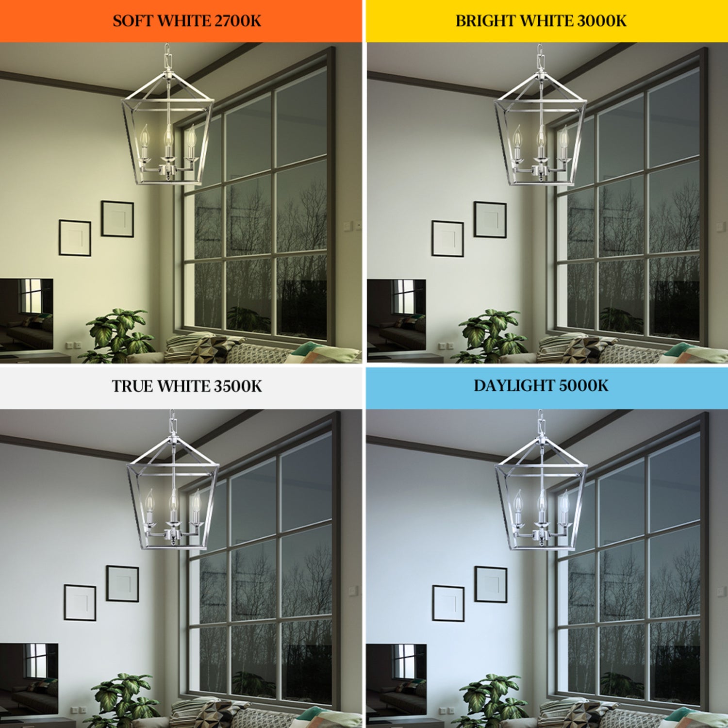 3.3W (40W Equivalent) Daylight White (5000K) BA10 (E12 Base) Flame Tip Exposed White Filament LED Bulb (3-Pack)